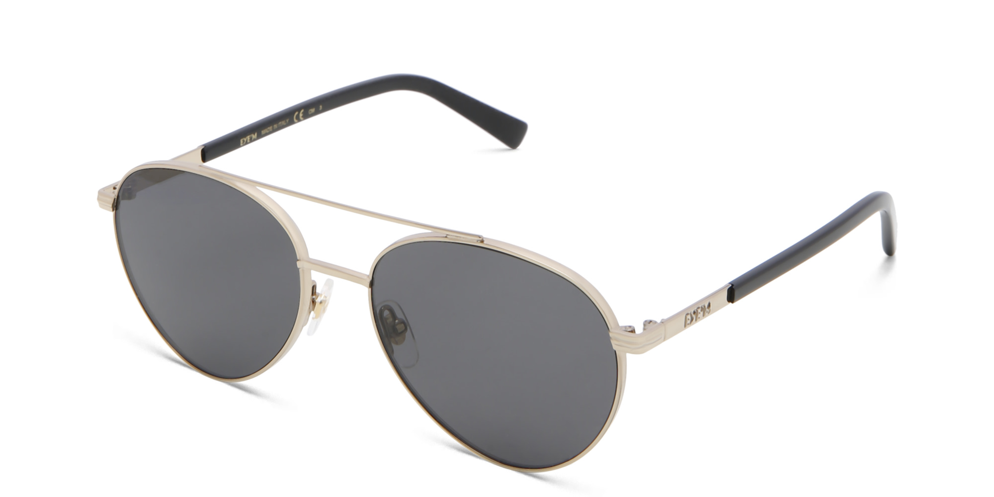 Shop EYE'M Round Sunglasses in Gold online.