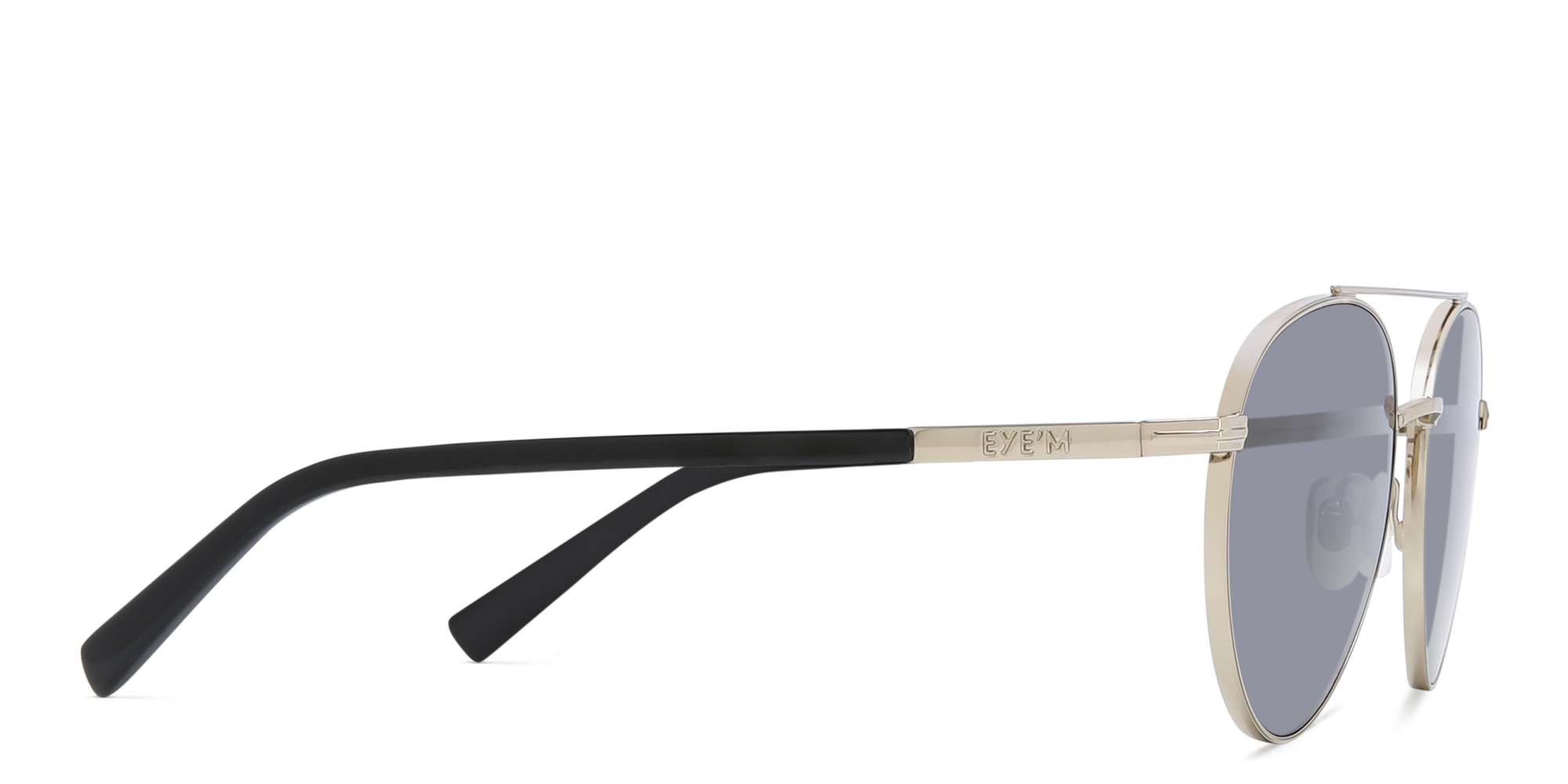 Shop EYE'M Round Sunglasses in Gold online.