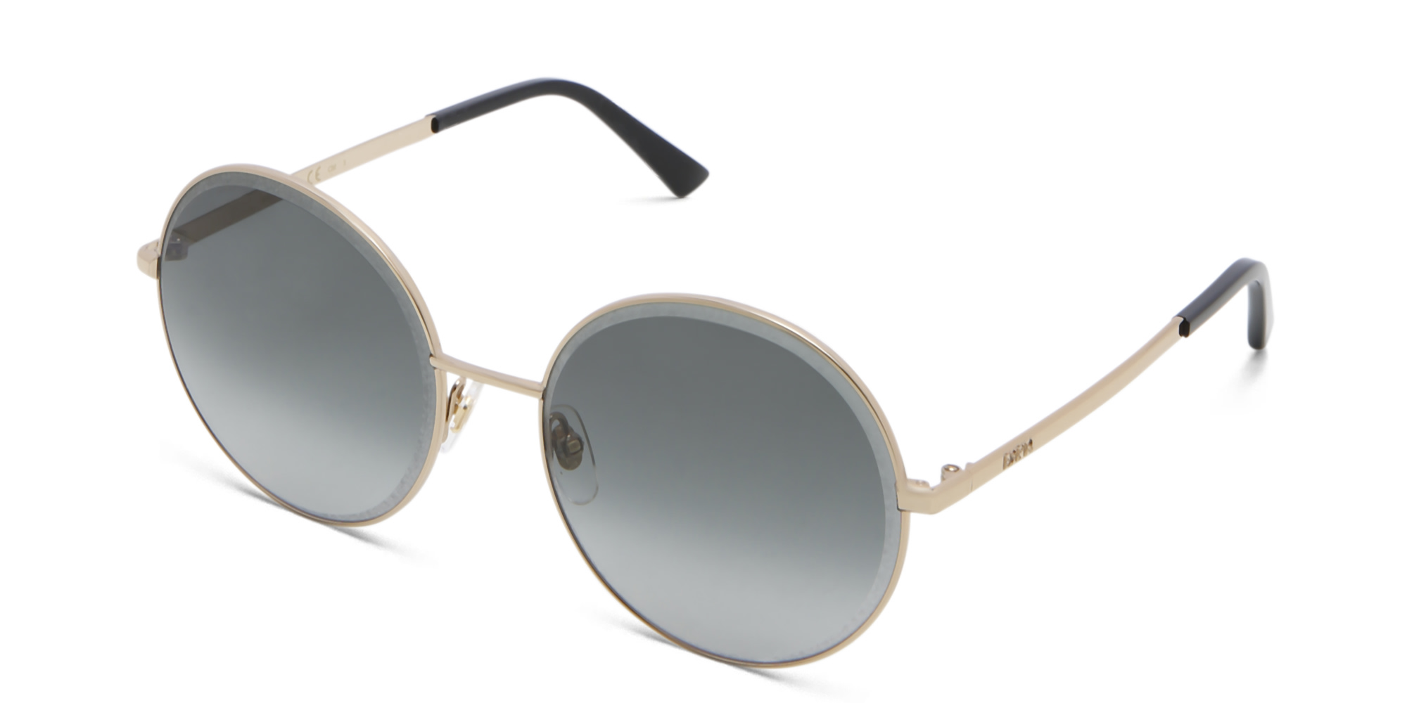 EYE'M Round Sunglasses in Gold – Product Photo 2