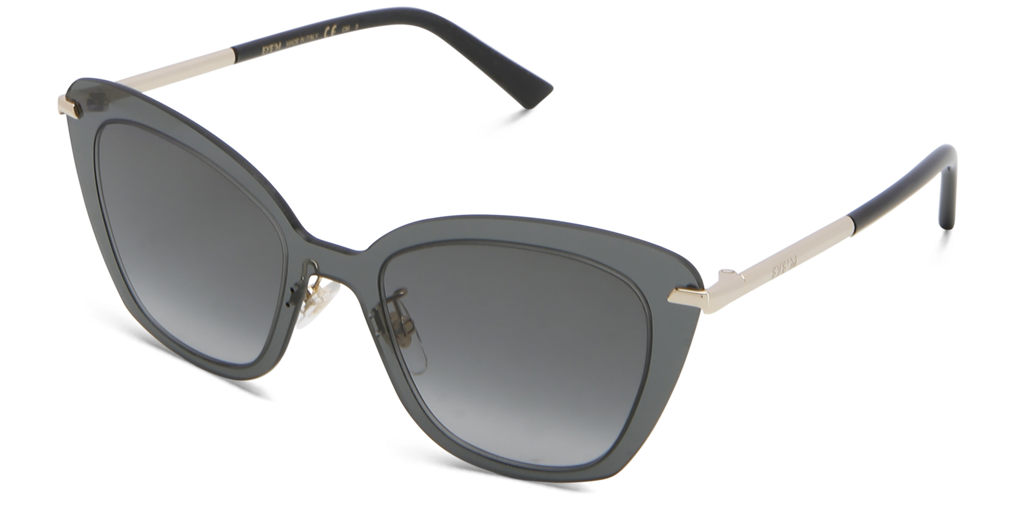 EYE'M Cat Eye Sunglasses in Grey – Product Photo 2