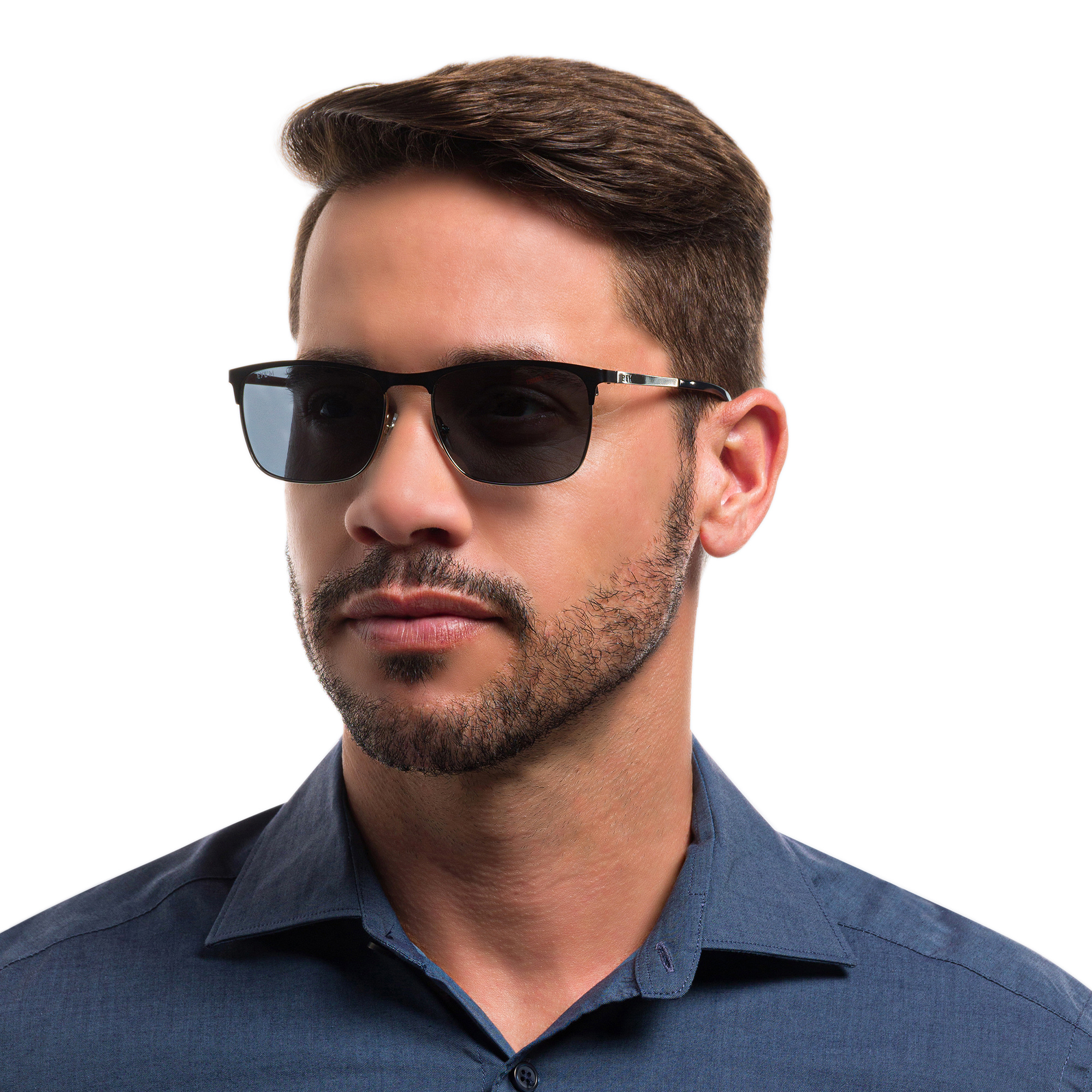 EYE'M Rectangle Sunglasses in Black – Product Photo 5