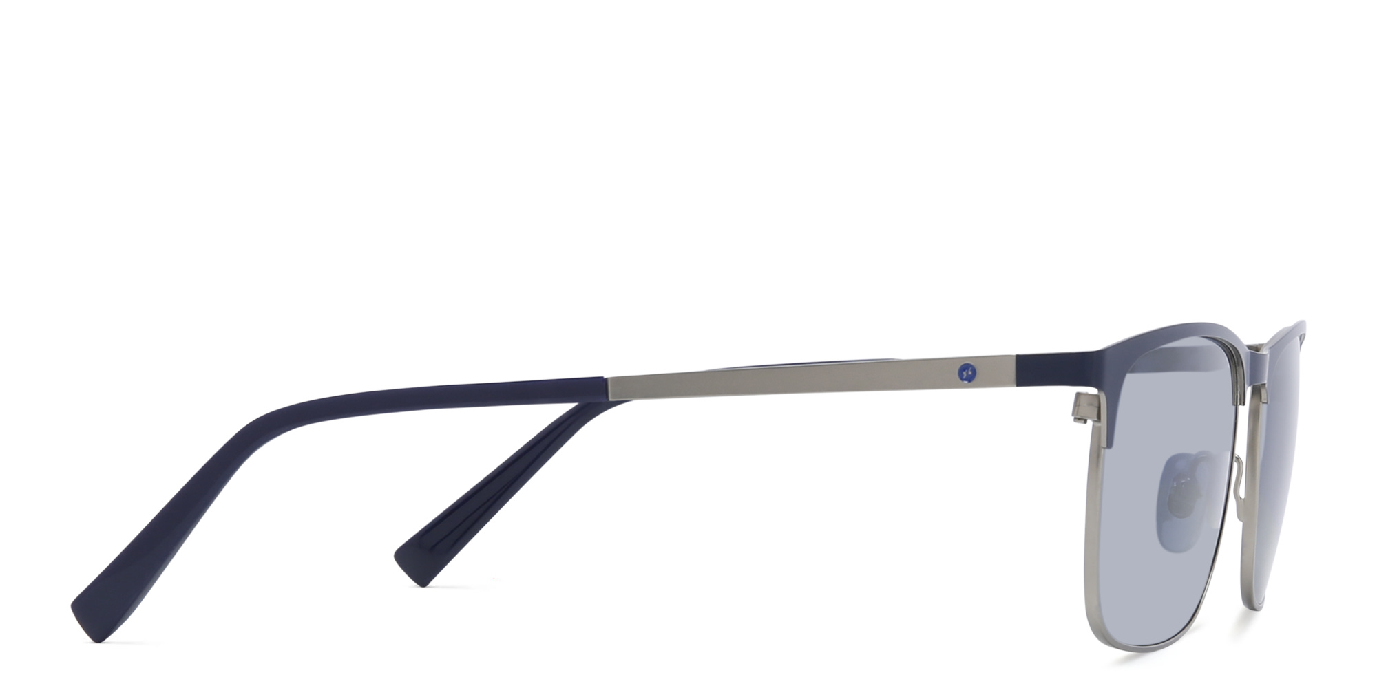 EYE'M Rectangle Sunglasses in Blue – Product Photo 3