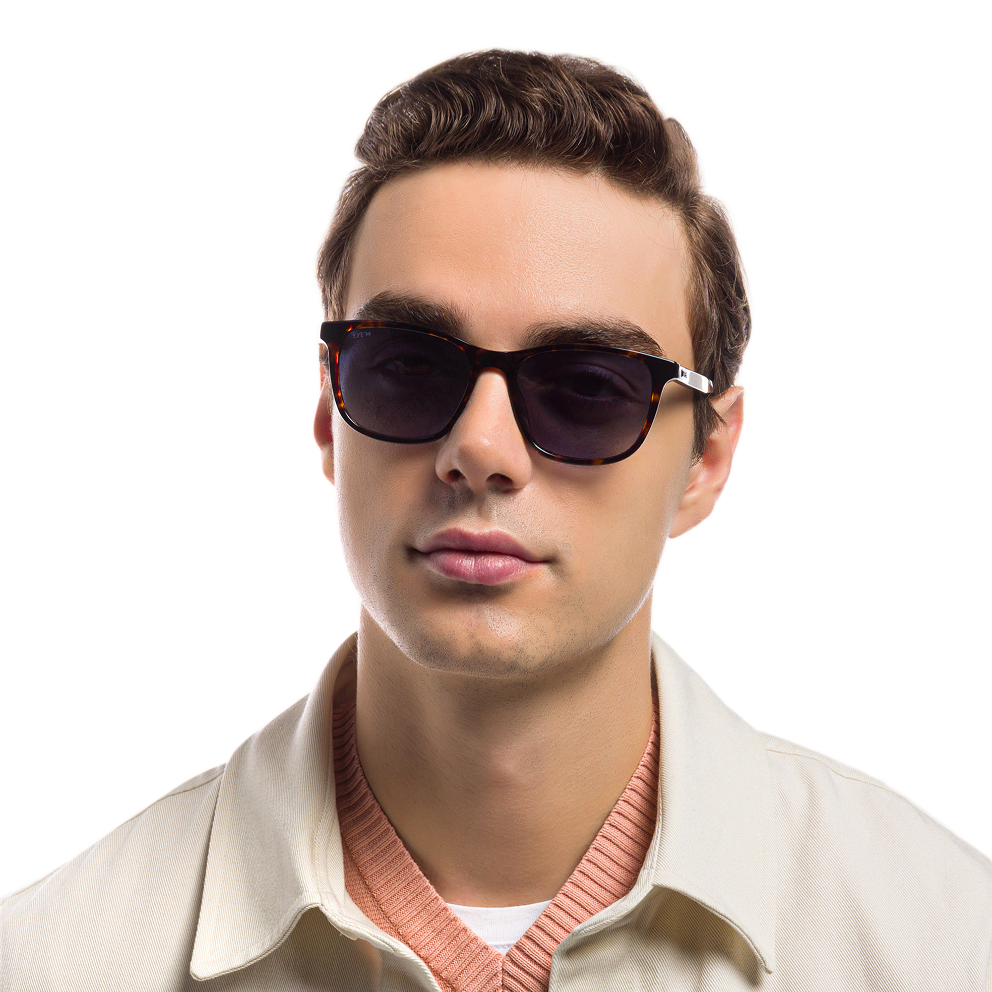 EYE'M Square Sunglasses in Havana – Product Photo 6