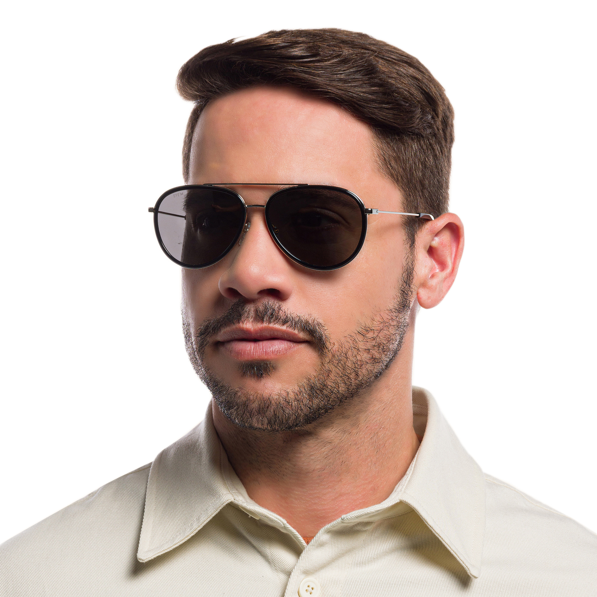 EYE'M Unisex Aviator Sunglasses in Black – Product Photo 7