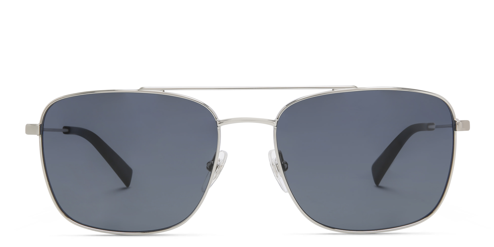 EYE'M Unisex Square Sunglasses in Silver – Product Photo 1