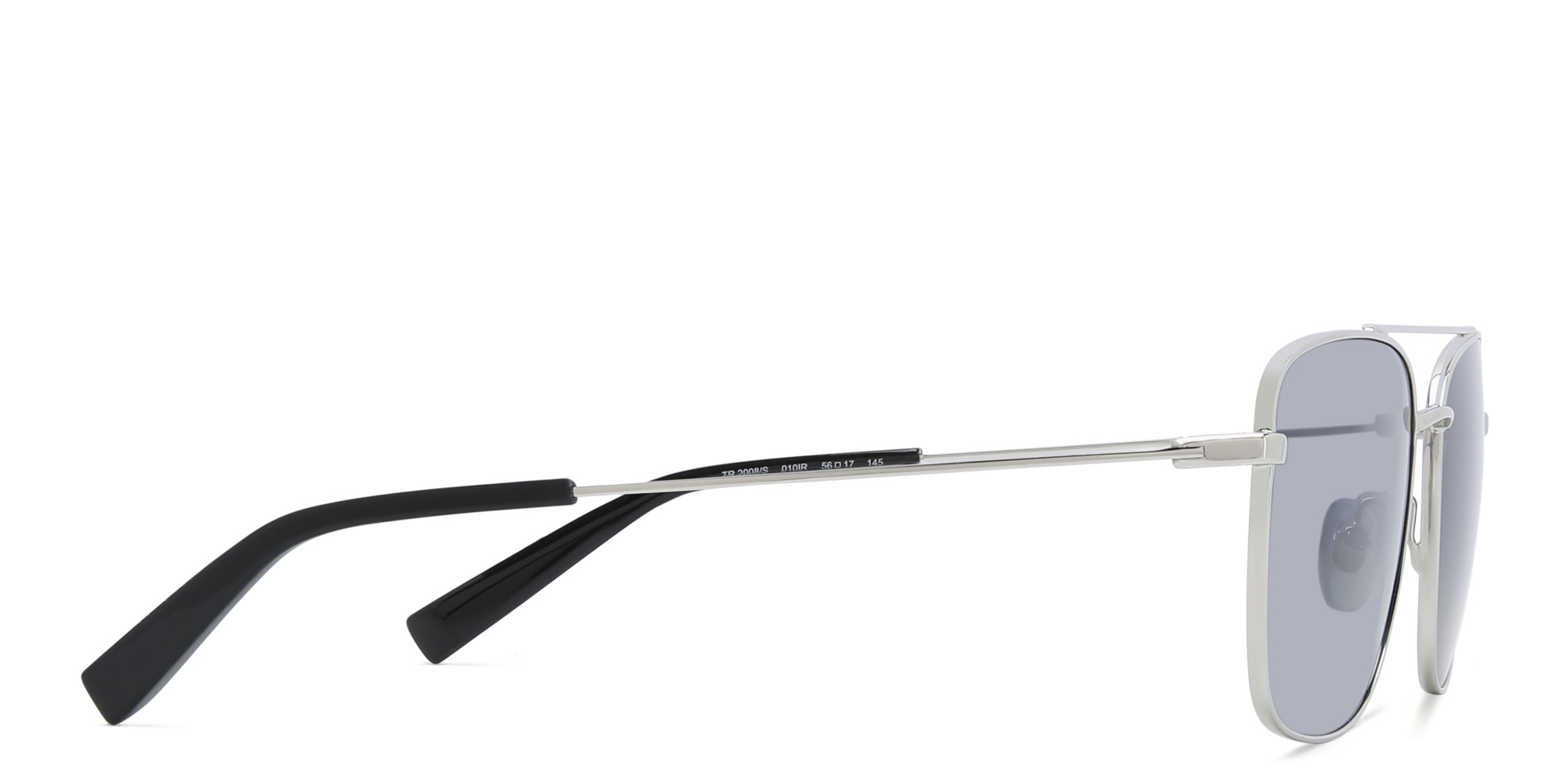 EYE'M Unisex Square Sunglasses in Silver – Product Photo 3