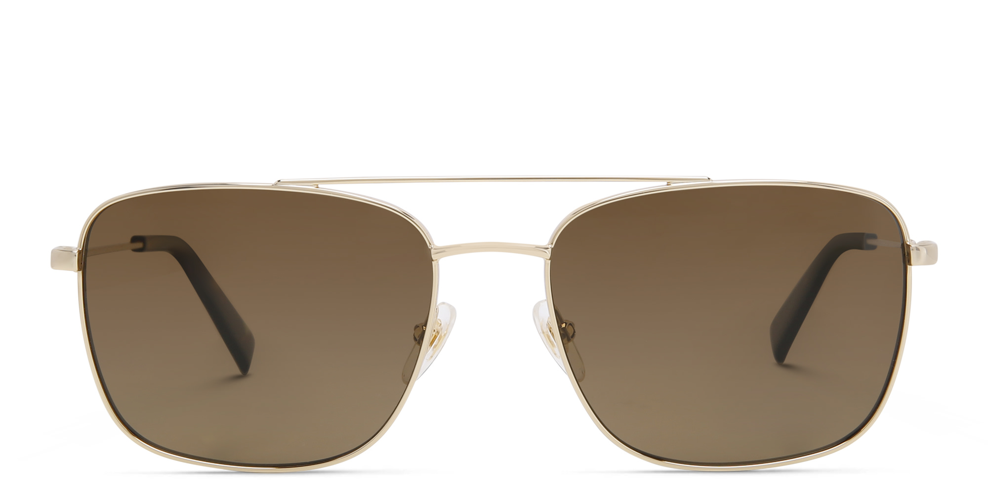 Shop EYE'M Unisex Square Sunglasses in Gold online.