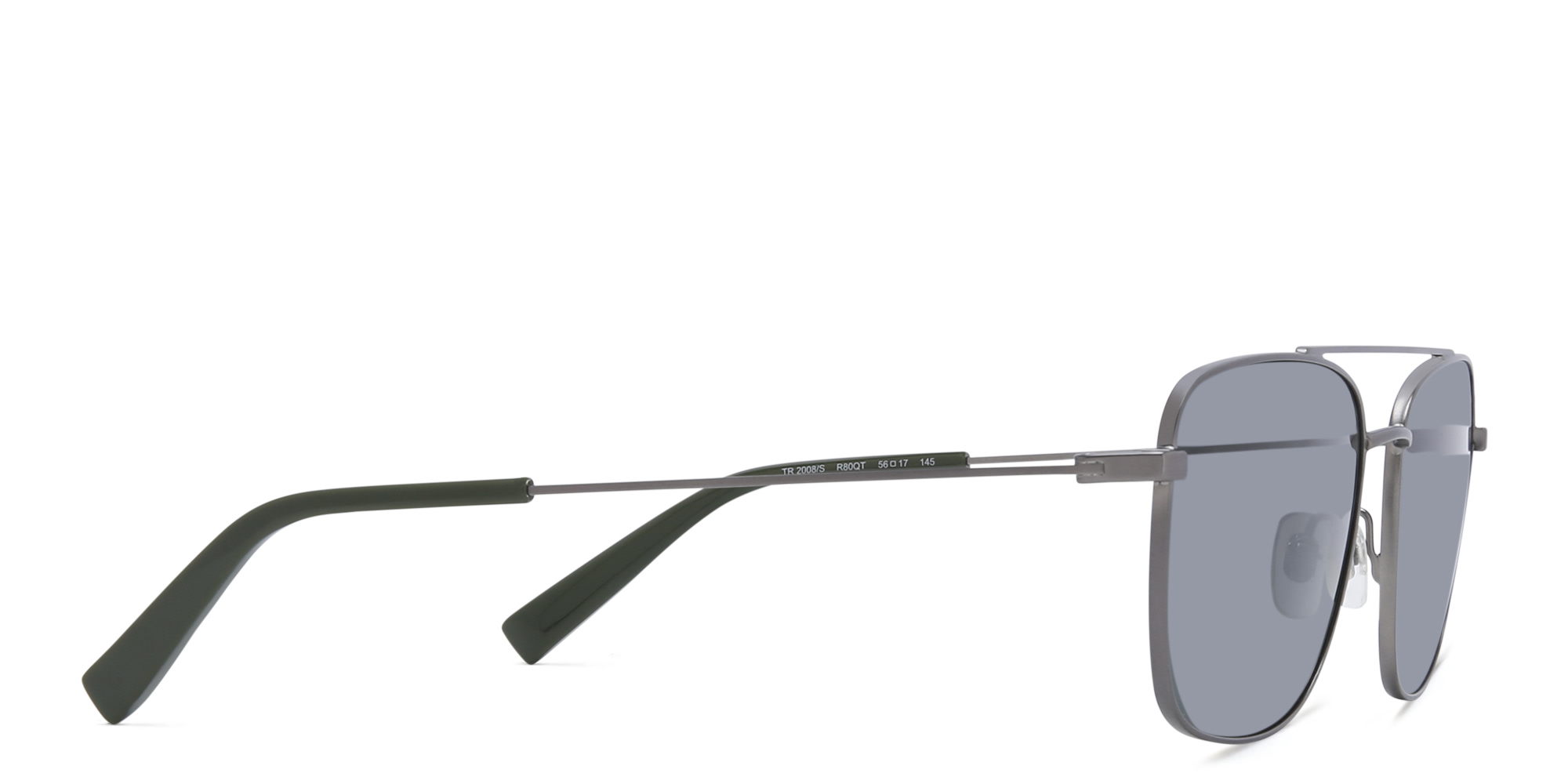 EYE'M Unisex Square Sunglasses in Gunmetal – Product Photo 3