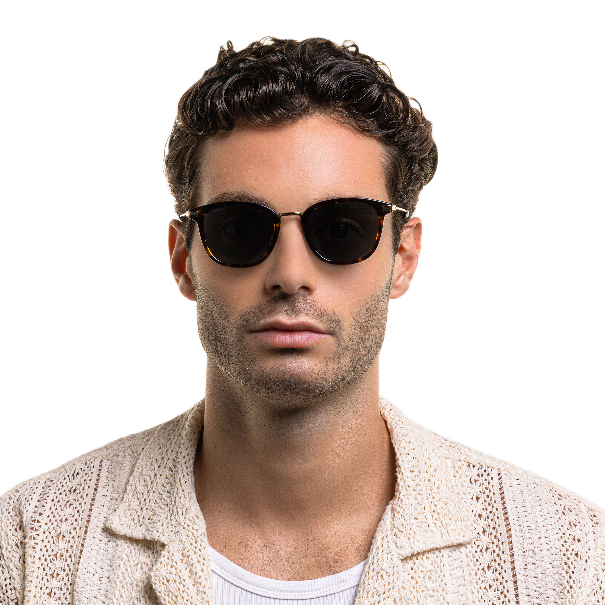 Shop EYE'M Unisex Square Sunglasses in Havana online.