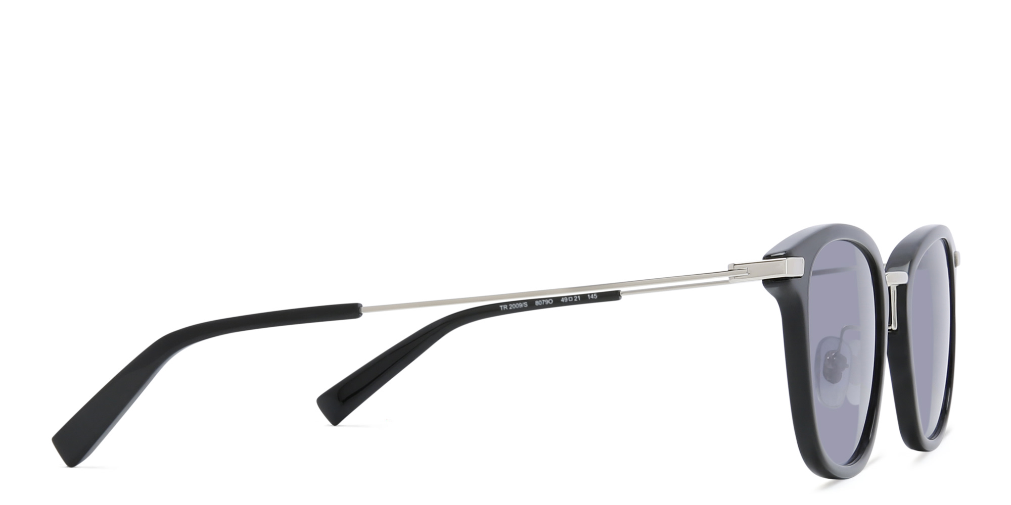 EYE'M Unisex Square Sunglasses in Black – Product Photo 3