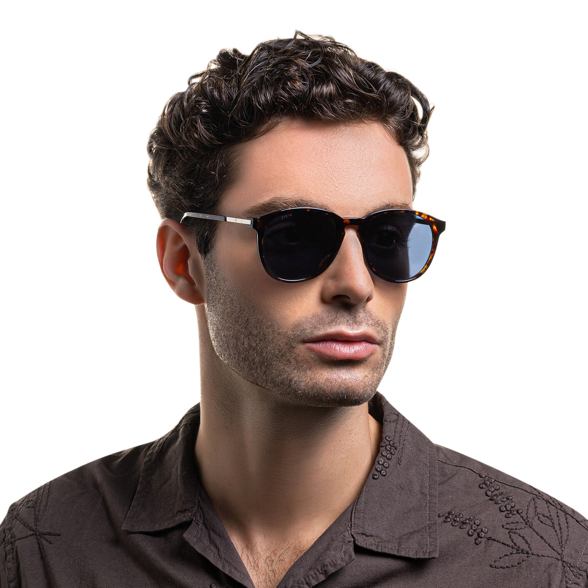 EYE'M Aviator Sunglasses in Havana – Product Photo 5