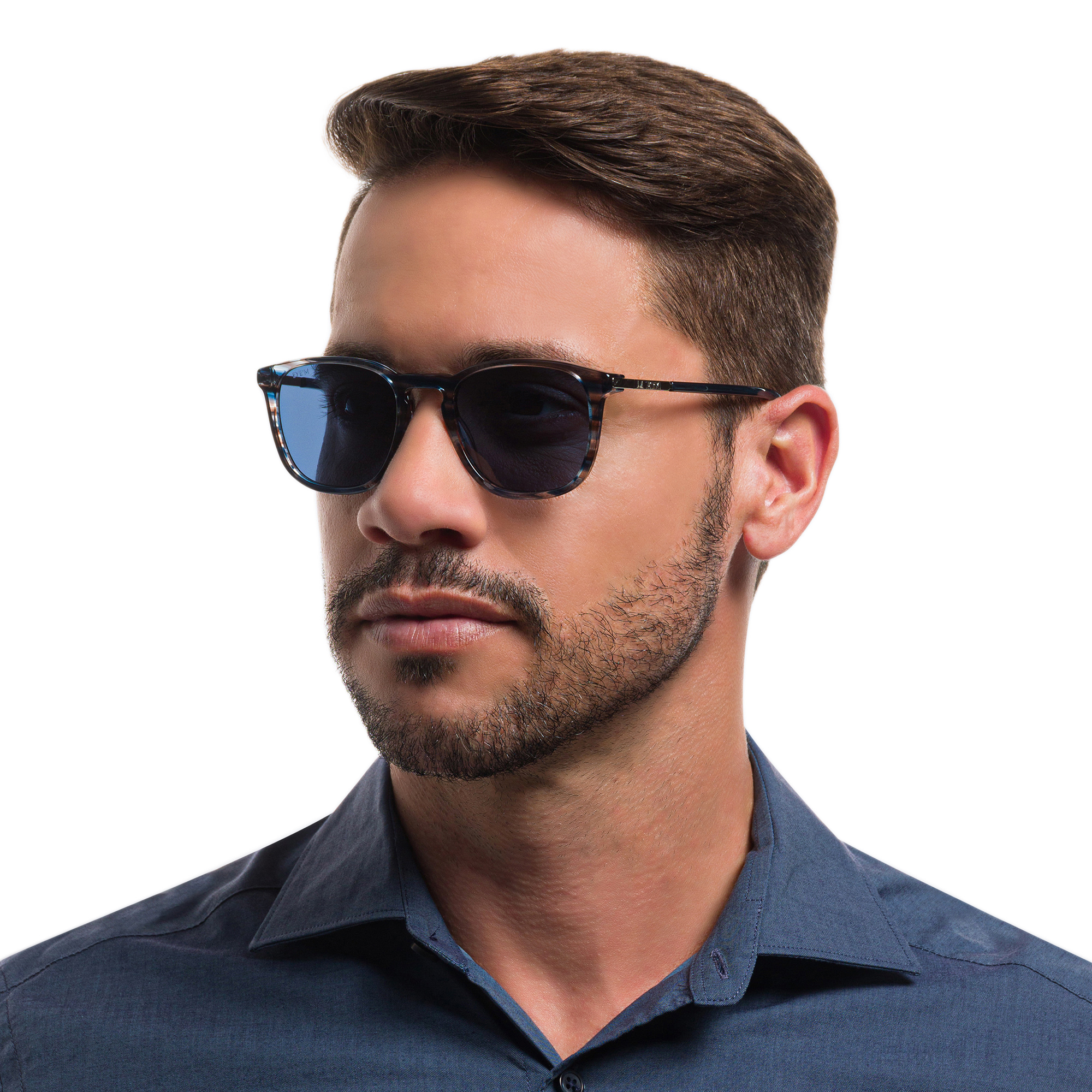 Shop EYE'M Square Sunglasses in Blue online.