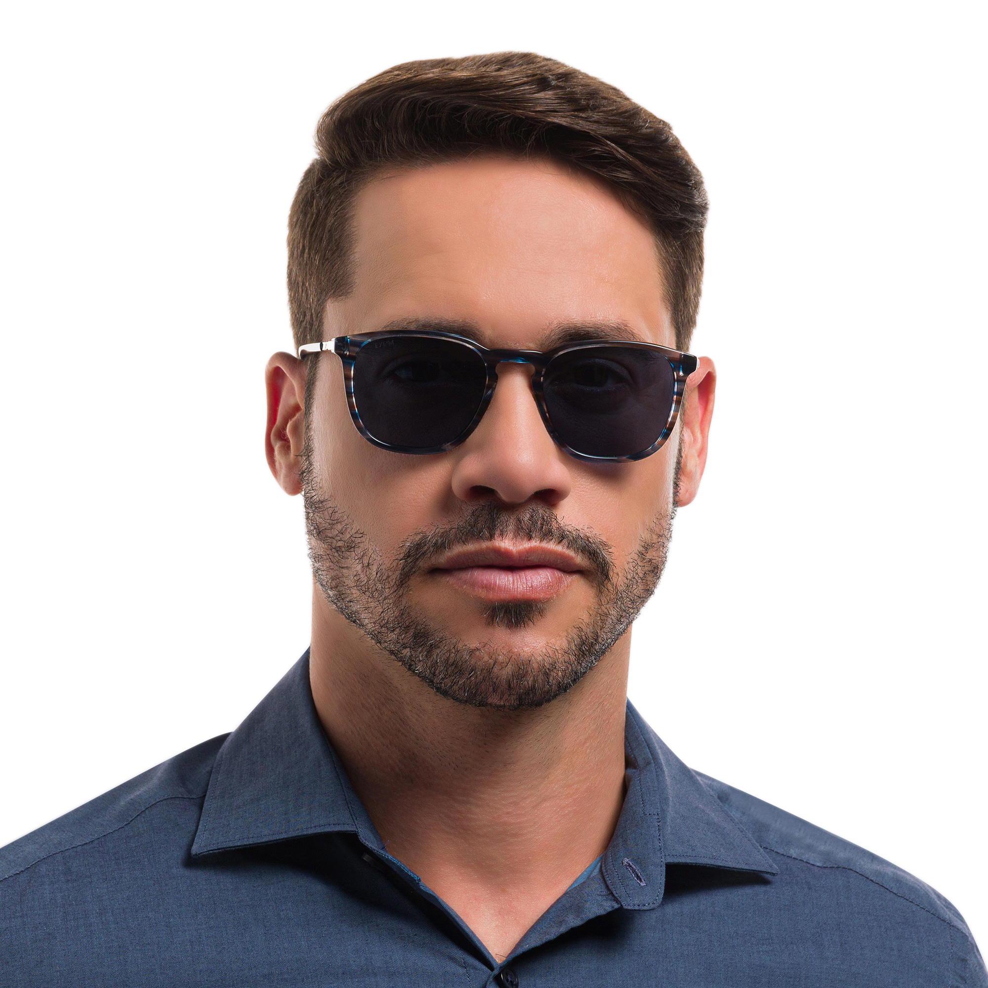 Shop EYE'M Square Sunglasses in Blue online.