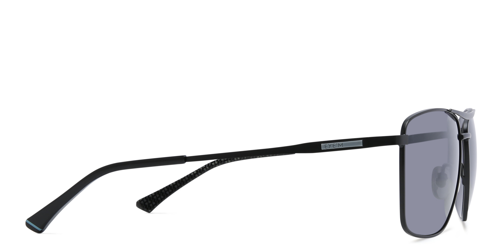 EYE'M Rectangle Sunglasses in Black – Product Photo 3