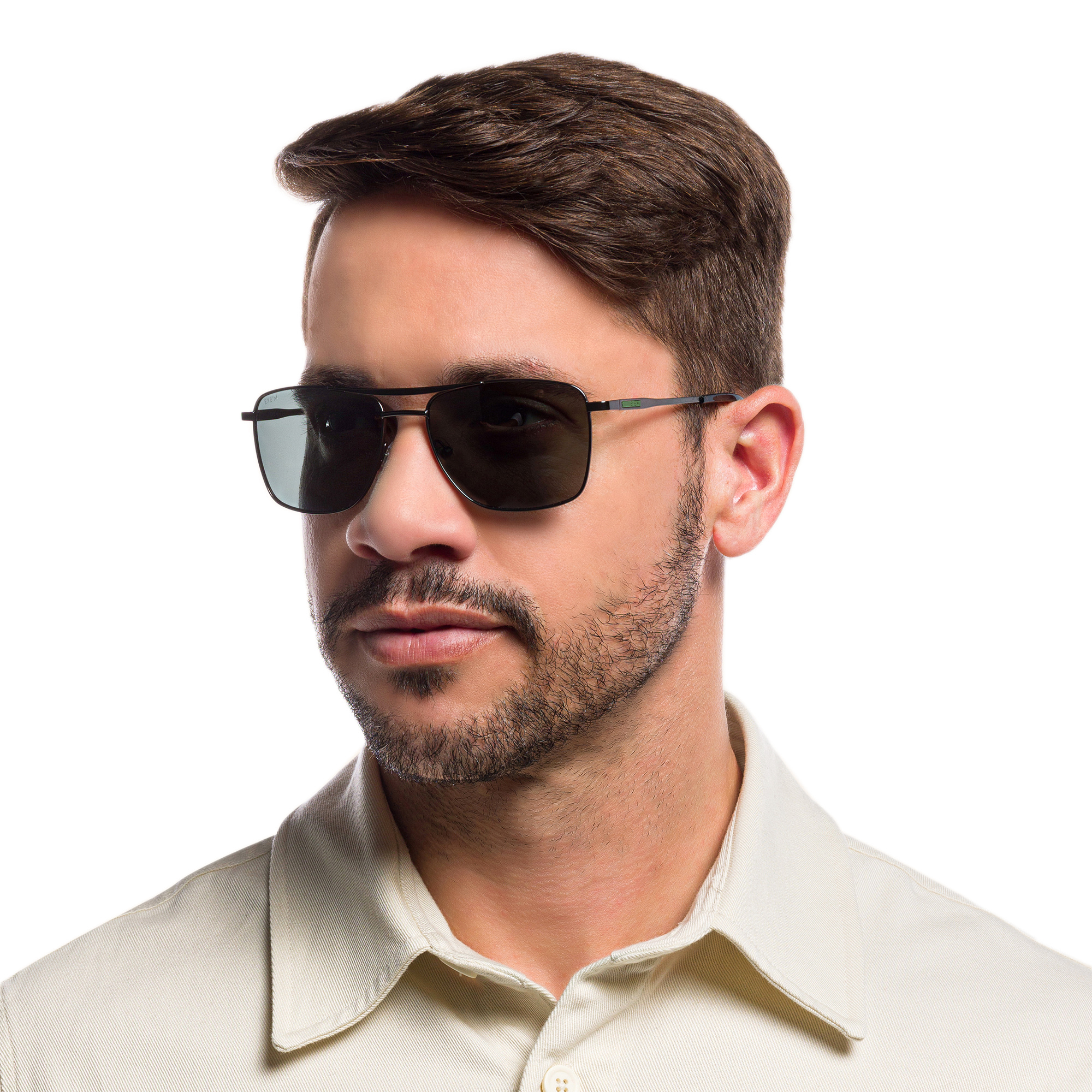 EYE'M Rectangle Sunglasses in Gunmetal – Product Photo 5