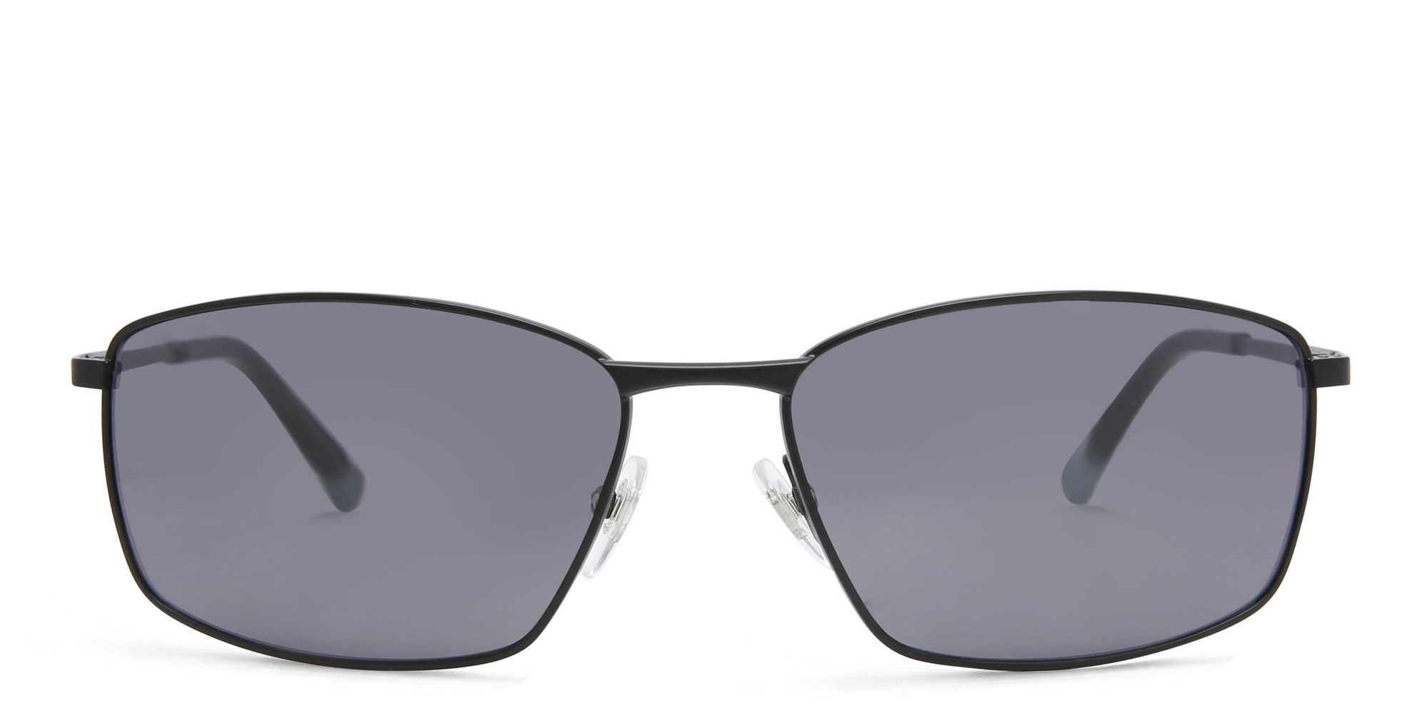 EYE'M Wide Rectangle Sunglasses in Black – Product Photo 1