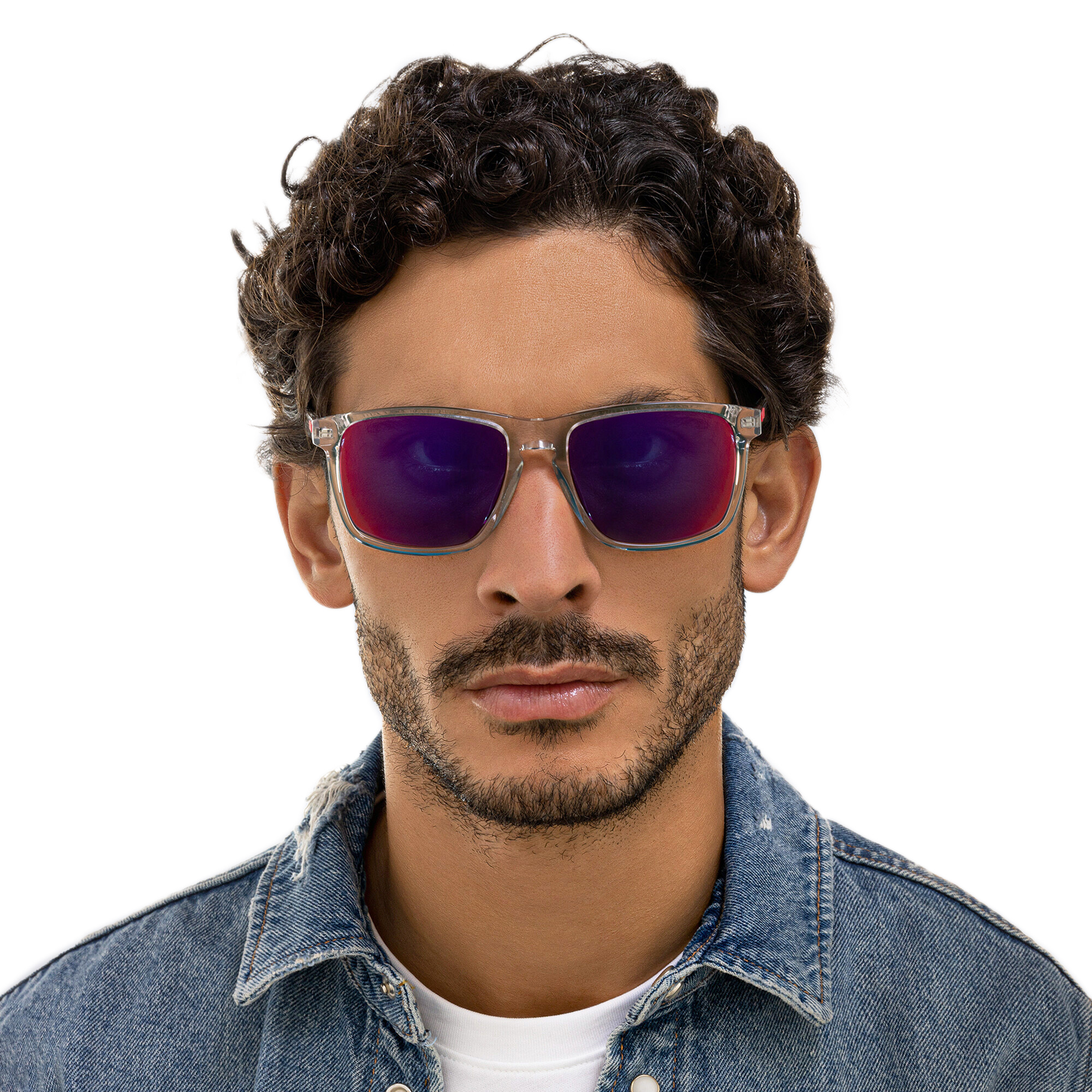 EYE'M Square Sunglasses in Clear – Product Photo 5