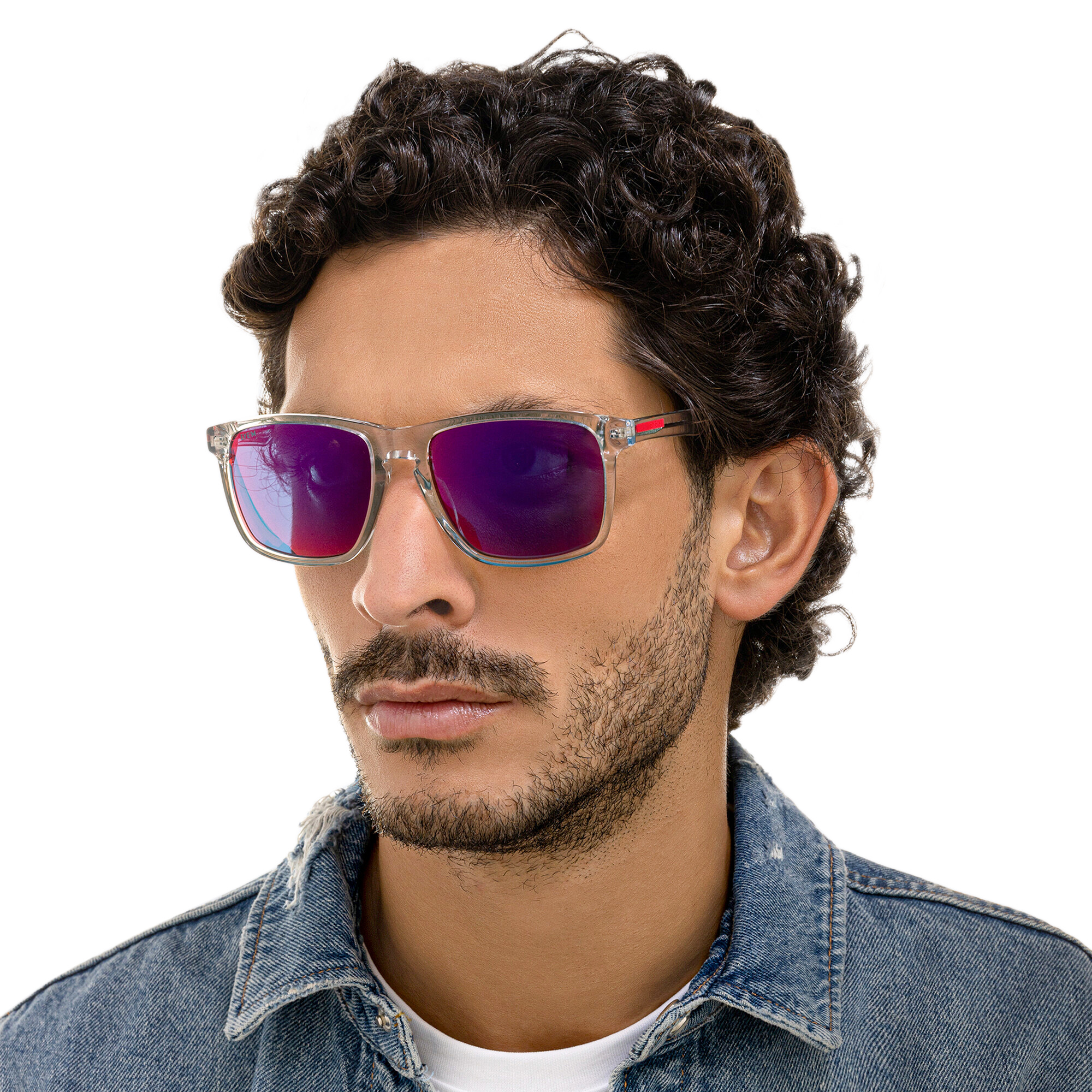 EYE'M Square Sunglasses in Clear – Product Photo 6