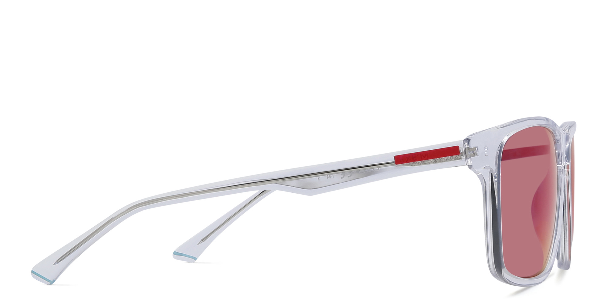 EYE'M Square Sunglasses in Clear – Product Photo 3