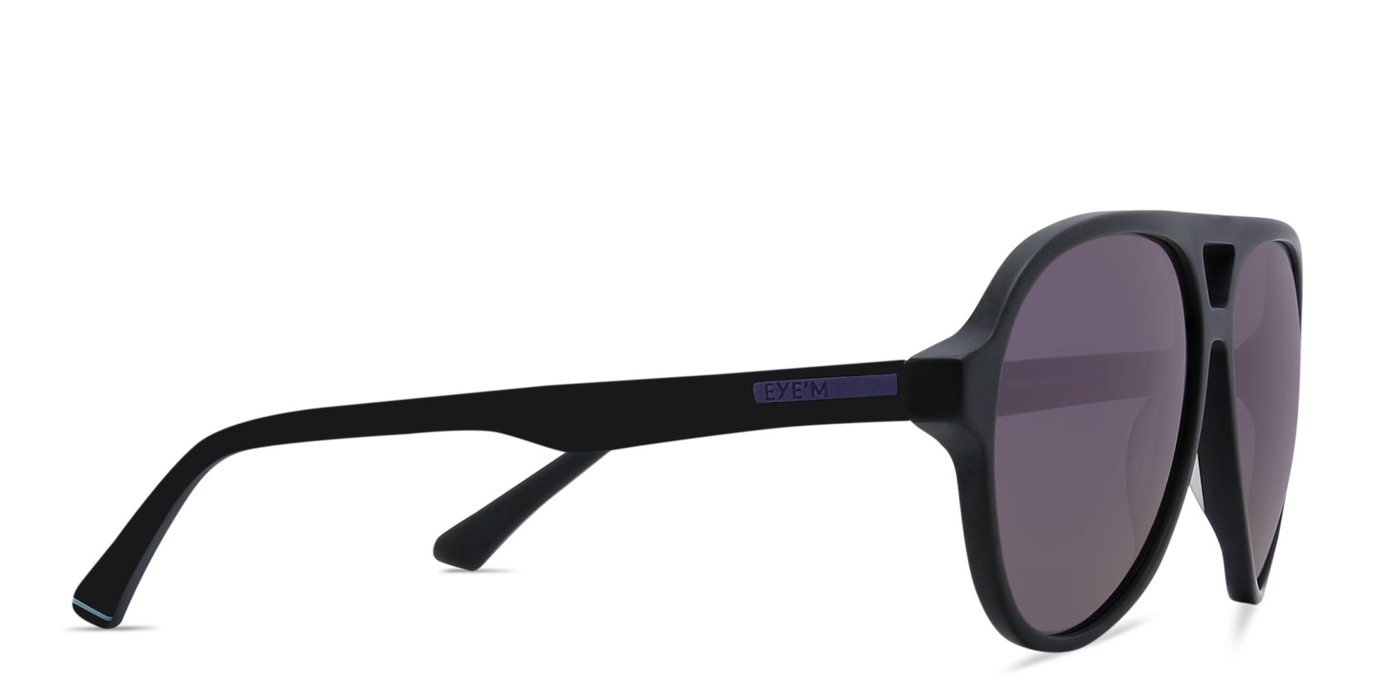 Shop EYE'M Aviator Sunglasses in Black online.