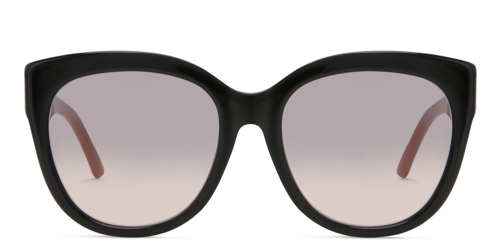 EYE'M Cat-Eye Sunglasses in Black & Coral – Product Photo 1
