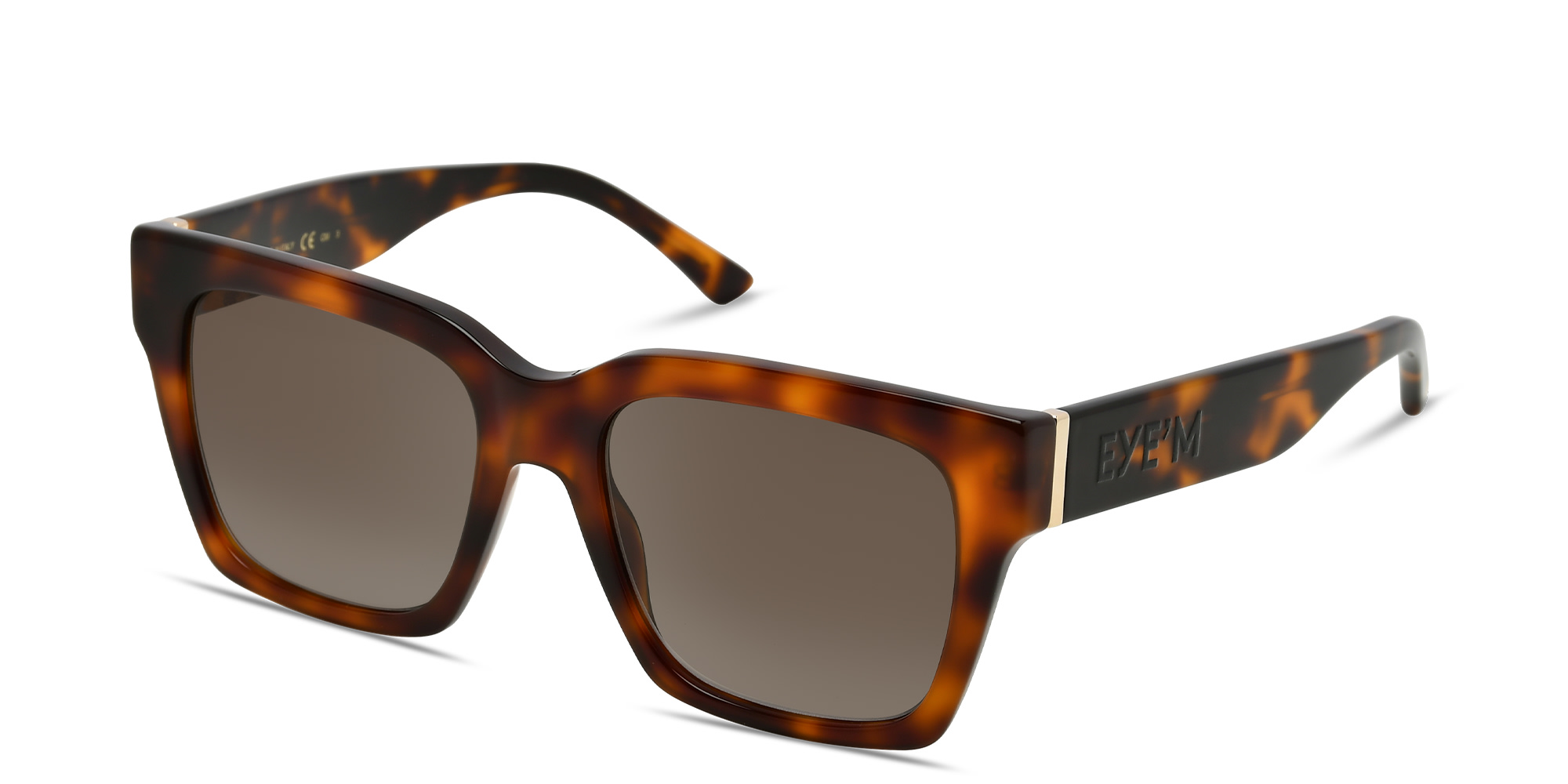 EYE'M Square Sunglasses in Havana – Product Photo 2