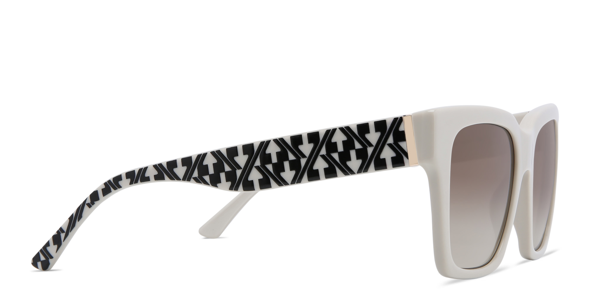 EYE'M Square Sunglasses in White – Product Photo 3
