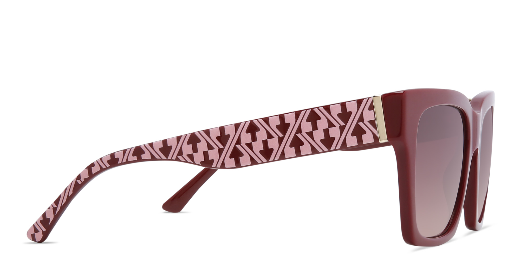 EYE'M Square Sunglasses in Red – Product Photo 3