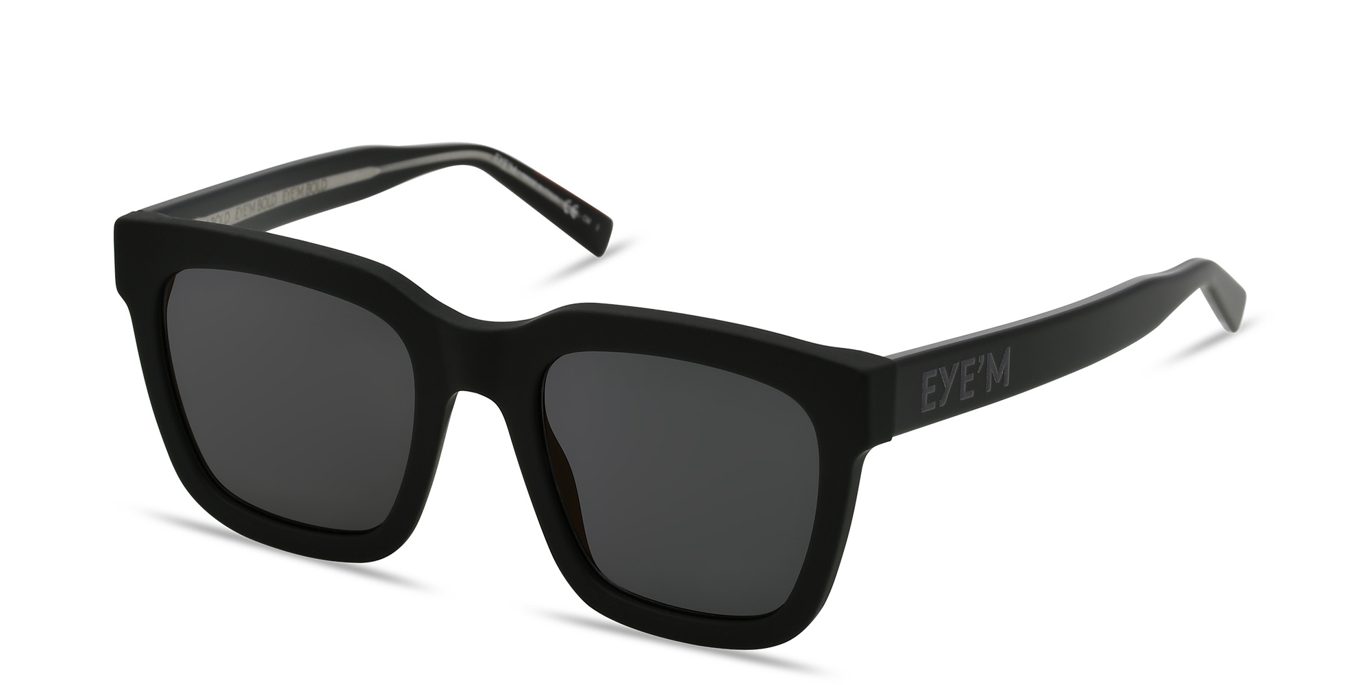 Shop EYE'M Square Sunglasses in Black online.