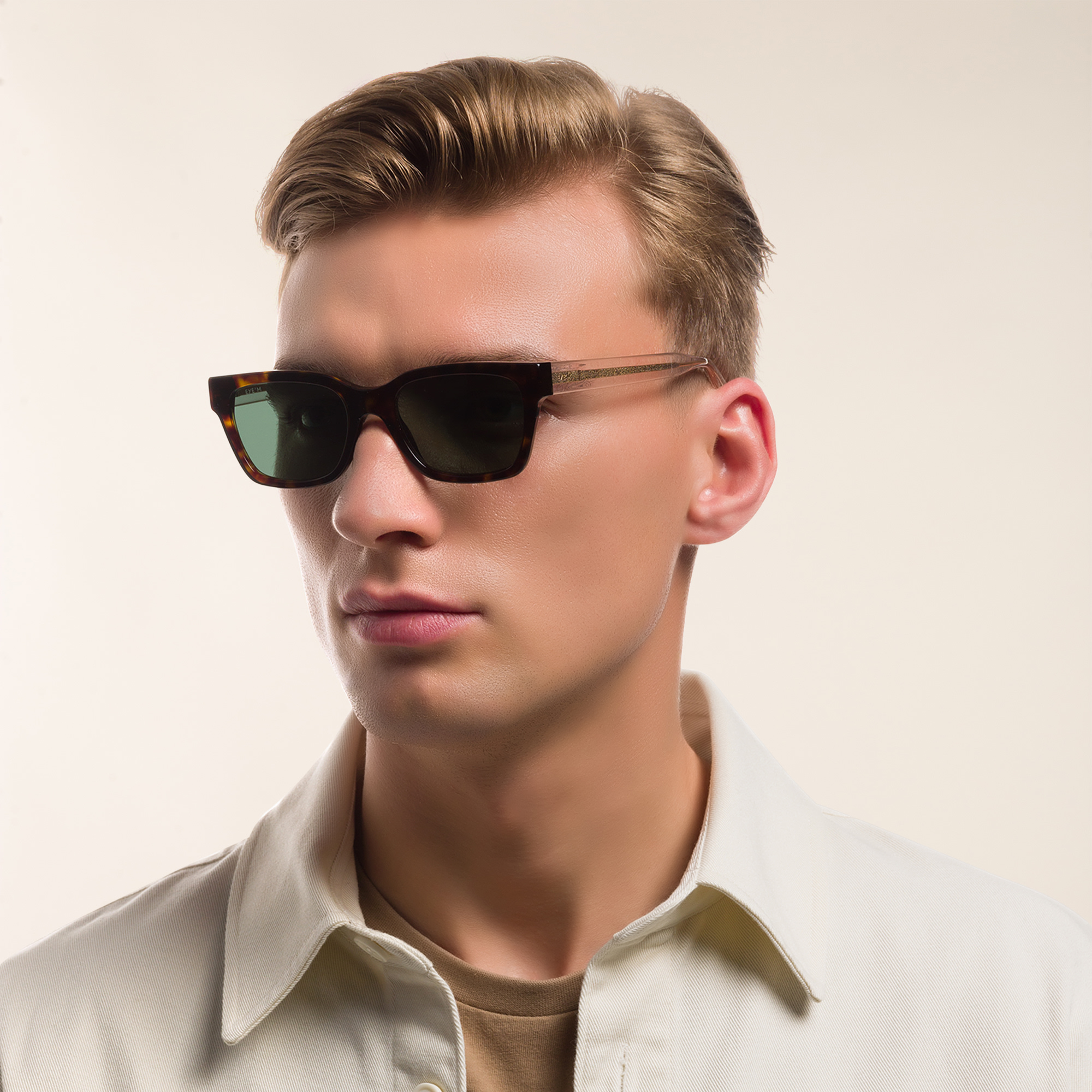 EYE'M Square Sunglasses in Havana – Product Photo 5