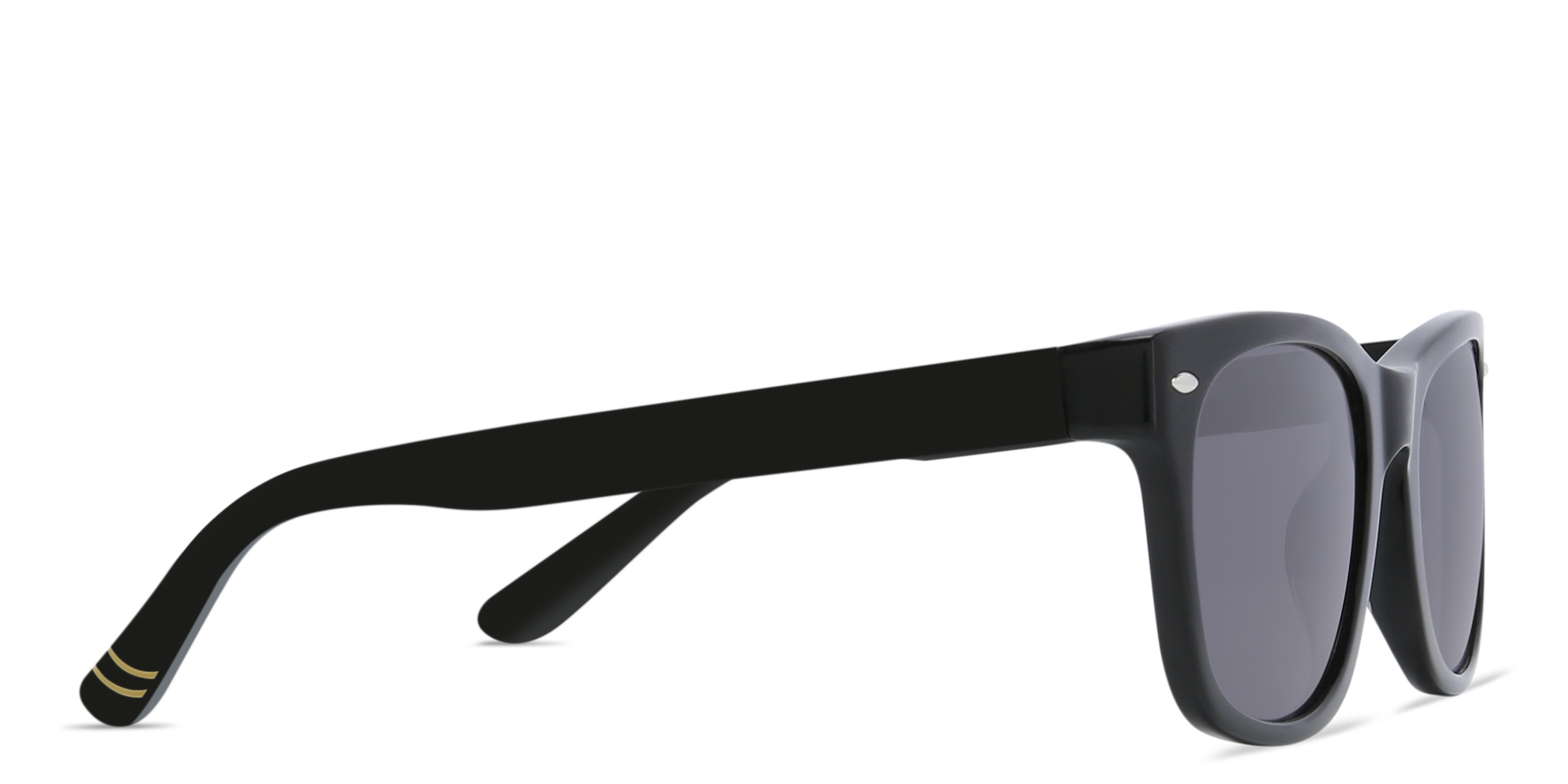 EYE'M Kids Square Sunglasses in Black – Product Photo 3
