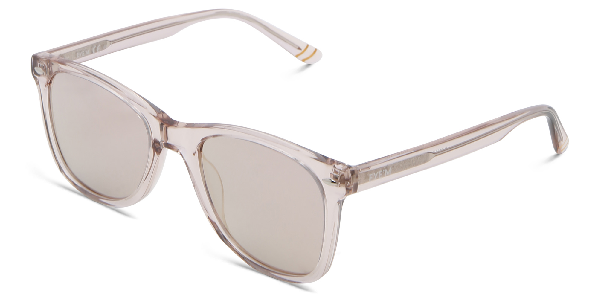 EYE'M Kids Square Sunglasses in Nude – Product Photo 2