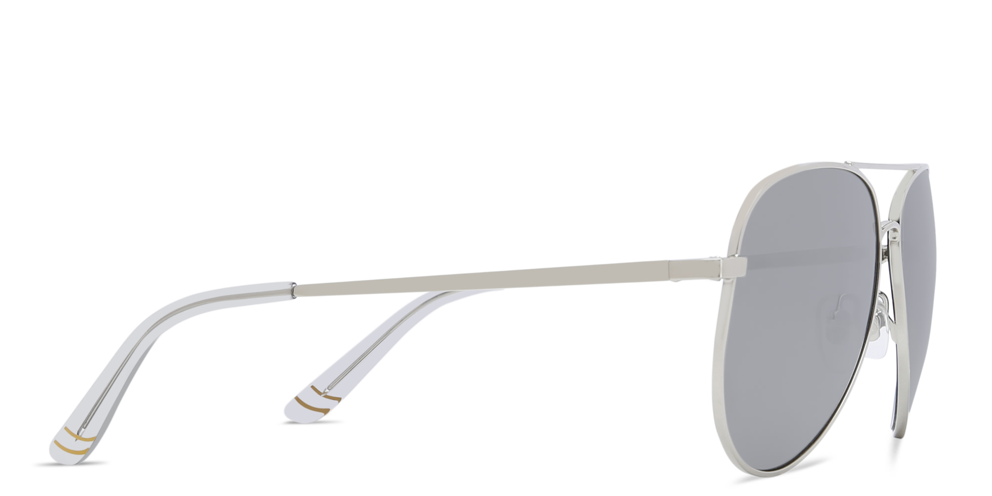 EYE'M Kids Aviator Sunglasses in Silver – Product Photo 3