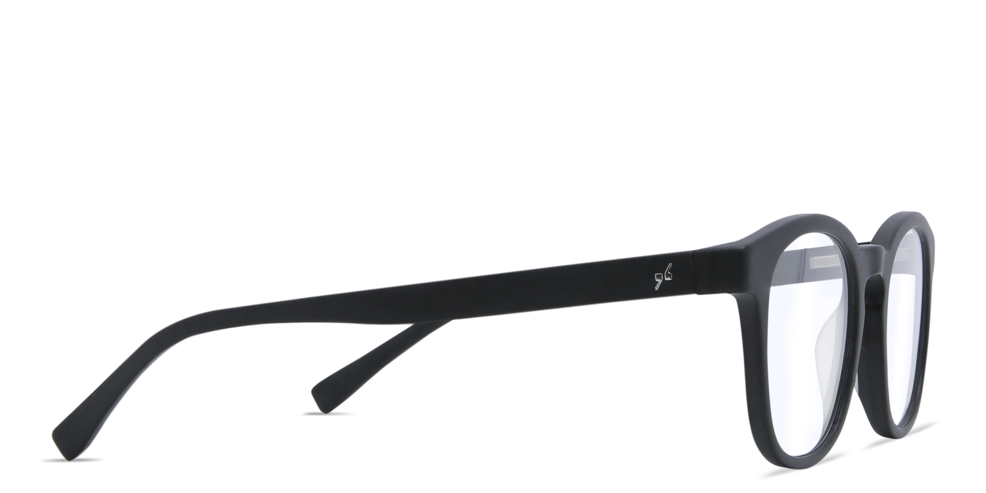 EYE'M Square Eyeglasses in Black – Product Photo 3