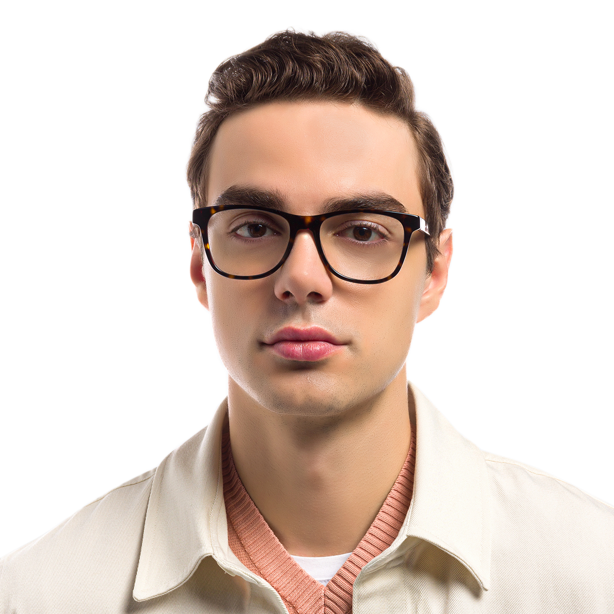 EYE'M Square Eyeglasses in Havana – Product Photo 5