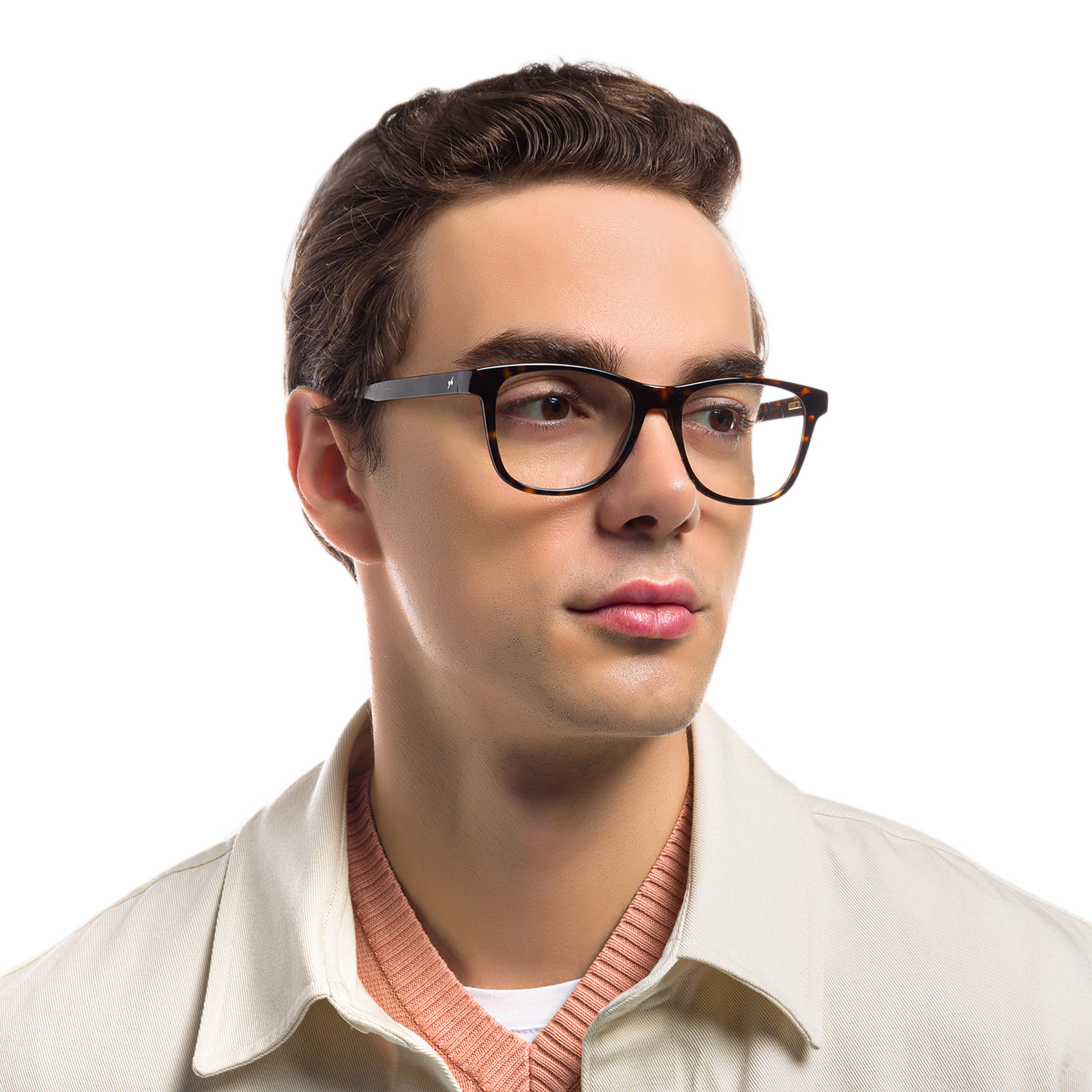 EYE'M Square Eyeglasses in Havana – Product Photo 6
