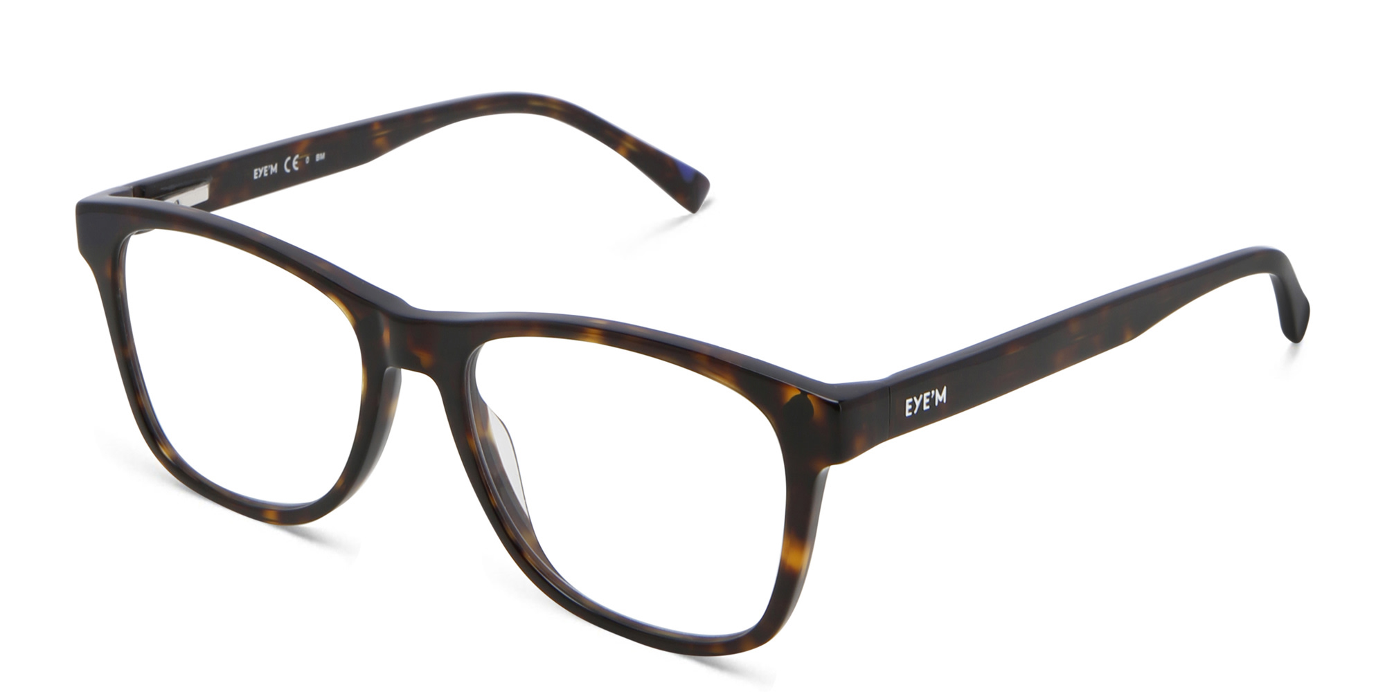 EYE'M Square Eyeglasses in Havana – Product Photo 2