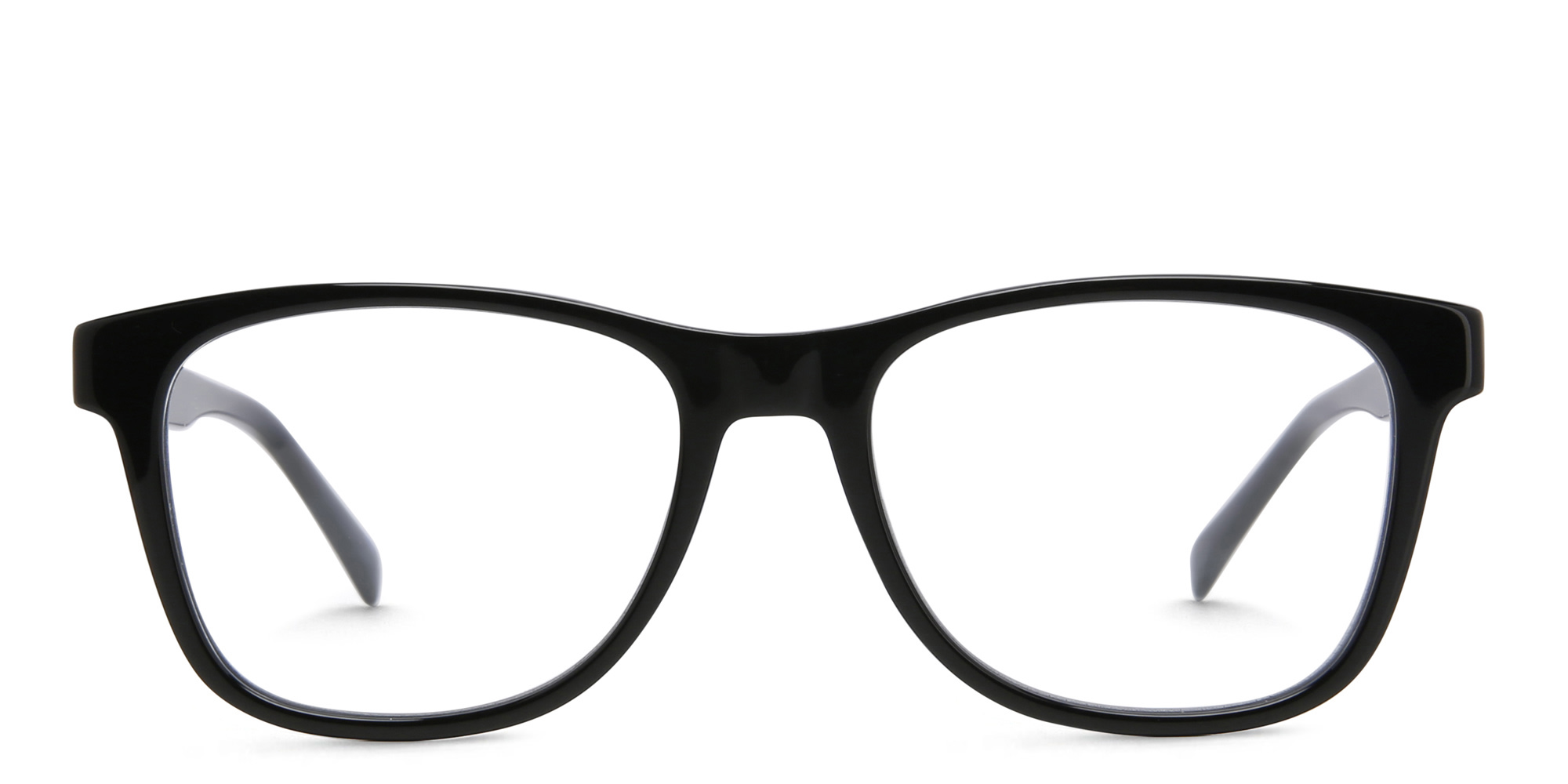 EYE'M Square Eyeglasses in Black – Product Photo 1
