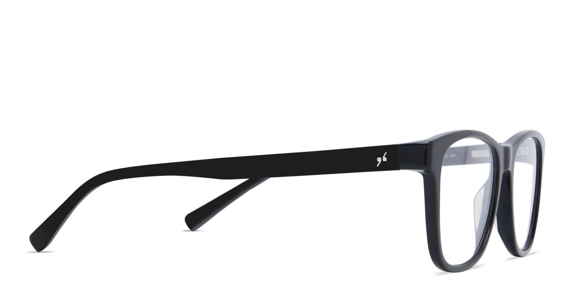 EYE'M Square Eyeglasses in Black – Product Photo 3