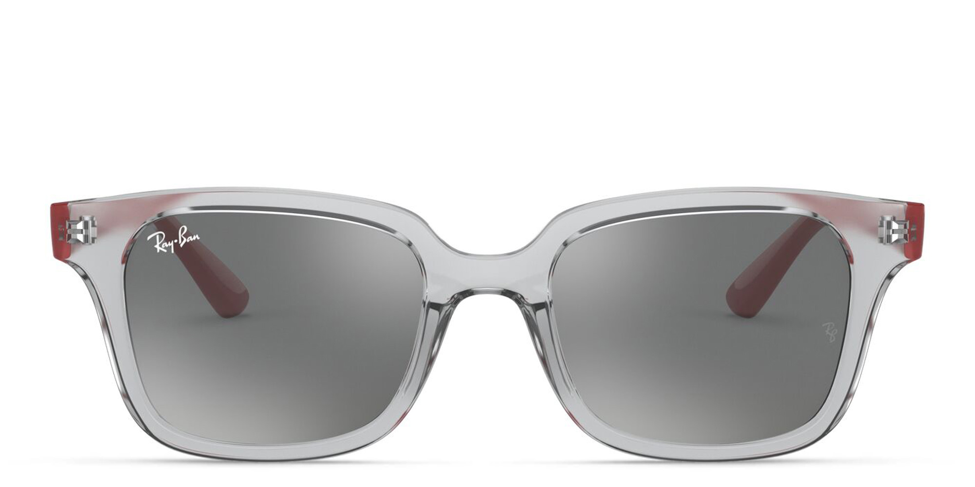 Ray-Ban Junior Kids Square Sunglasses in Transparent Grey – Product Photo 1