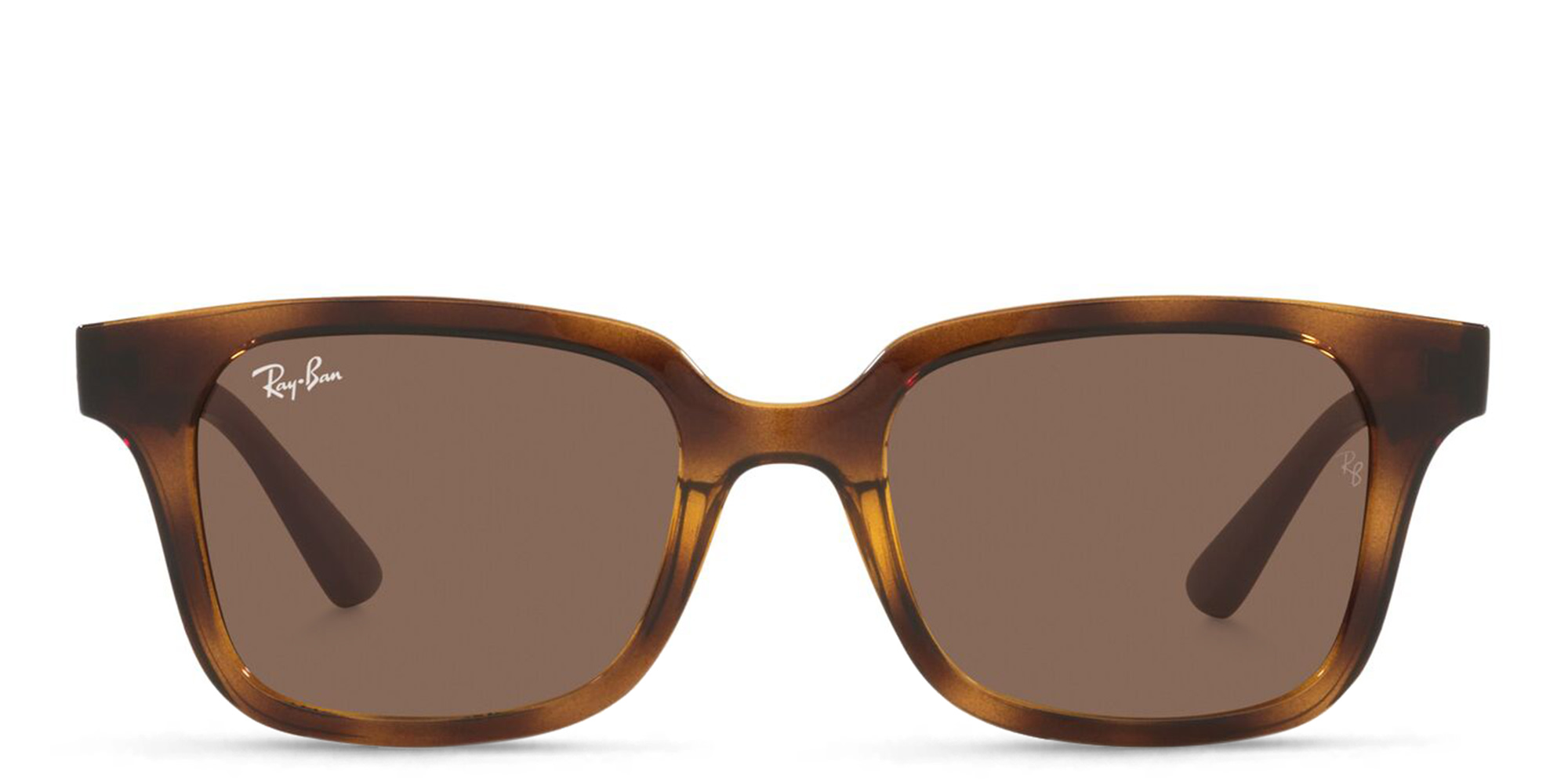 Shop Ray-Ban Junior Kids Square Sunglasses in Havana online.