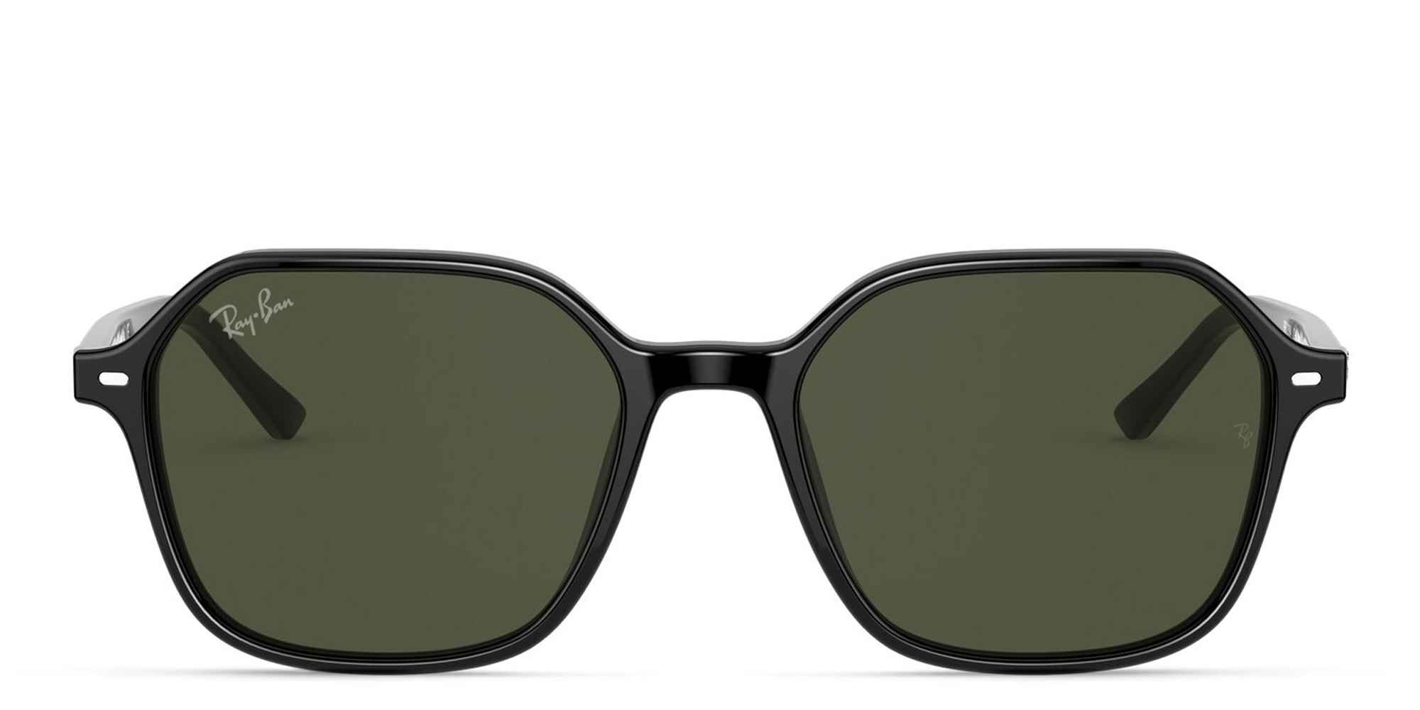 Shop Ray-Ban John Square Sunglasses in Black online.