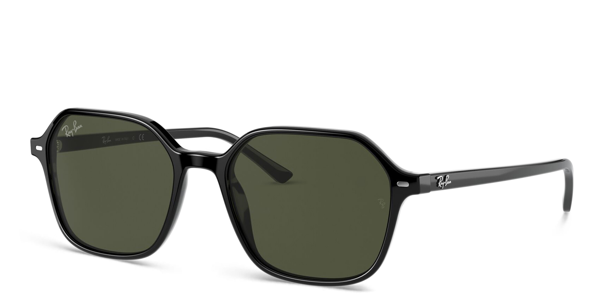 Shop Ray-Ban John Square Sunglasses in Black online.