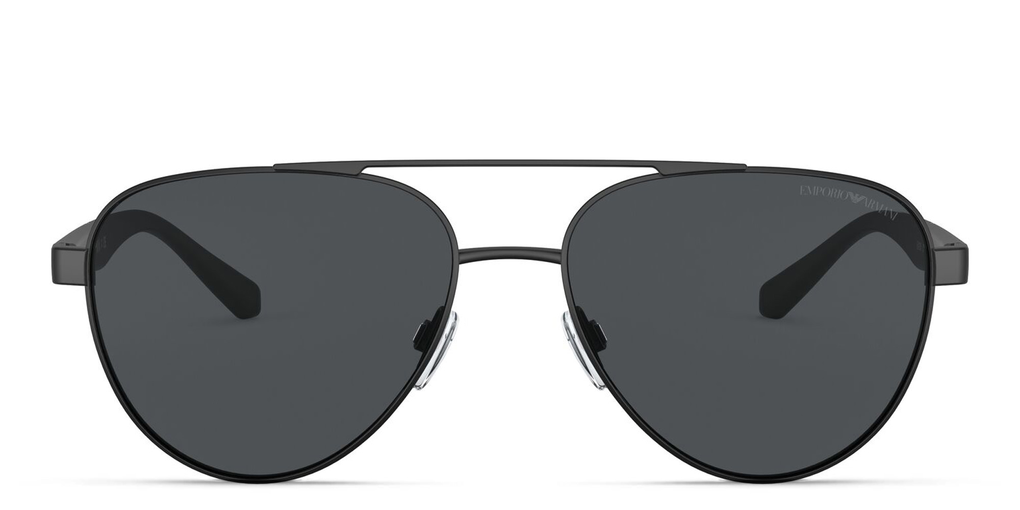 Emporio Armani Aviator Sunglasses in Matte Black – Product Photo 1