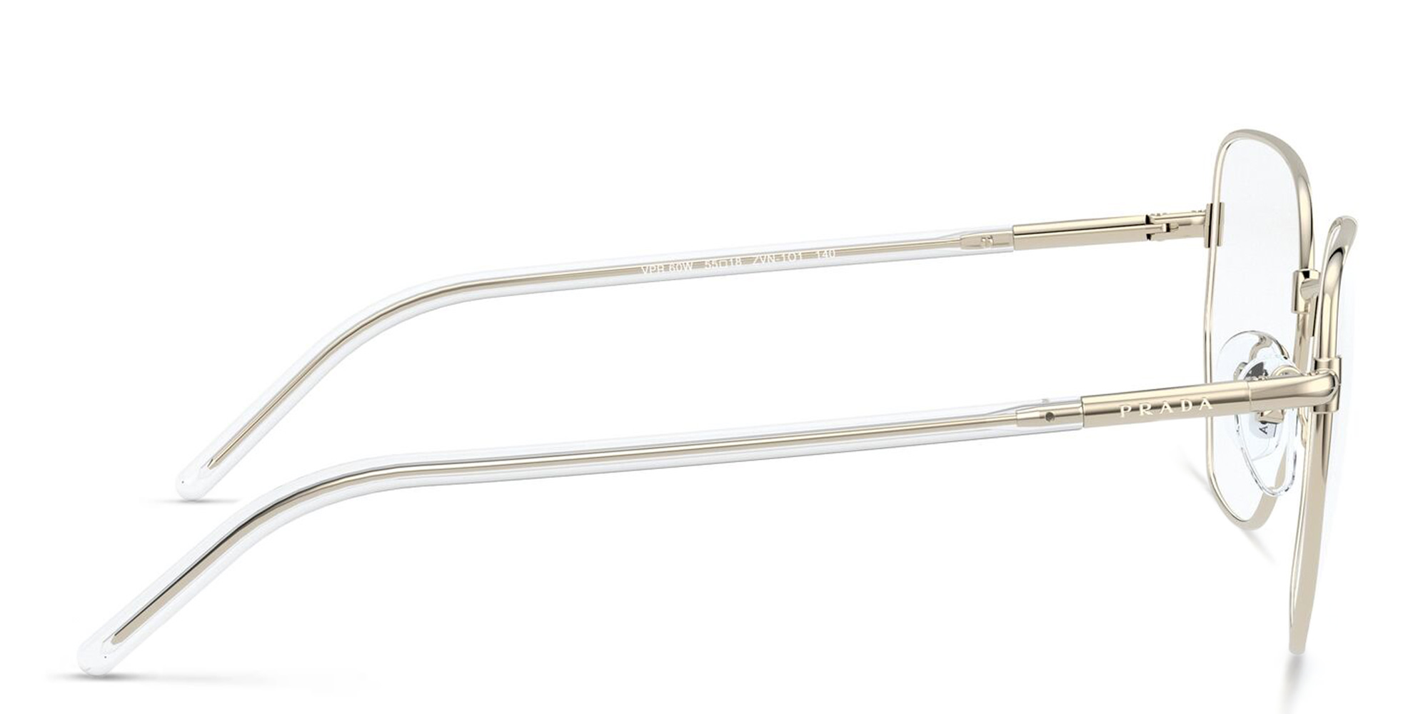 PRADA Irregular Eyeglasses in Pale Gold – Product Photo 3