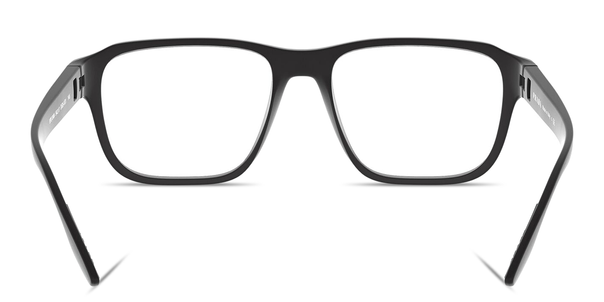 Prada Linea Rossa Rectangle Eyeglasses in Rubber Black – Product Photo 4