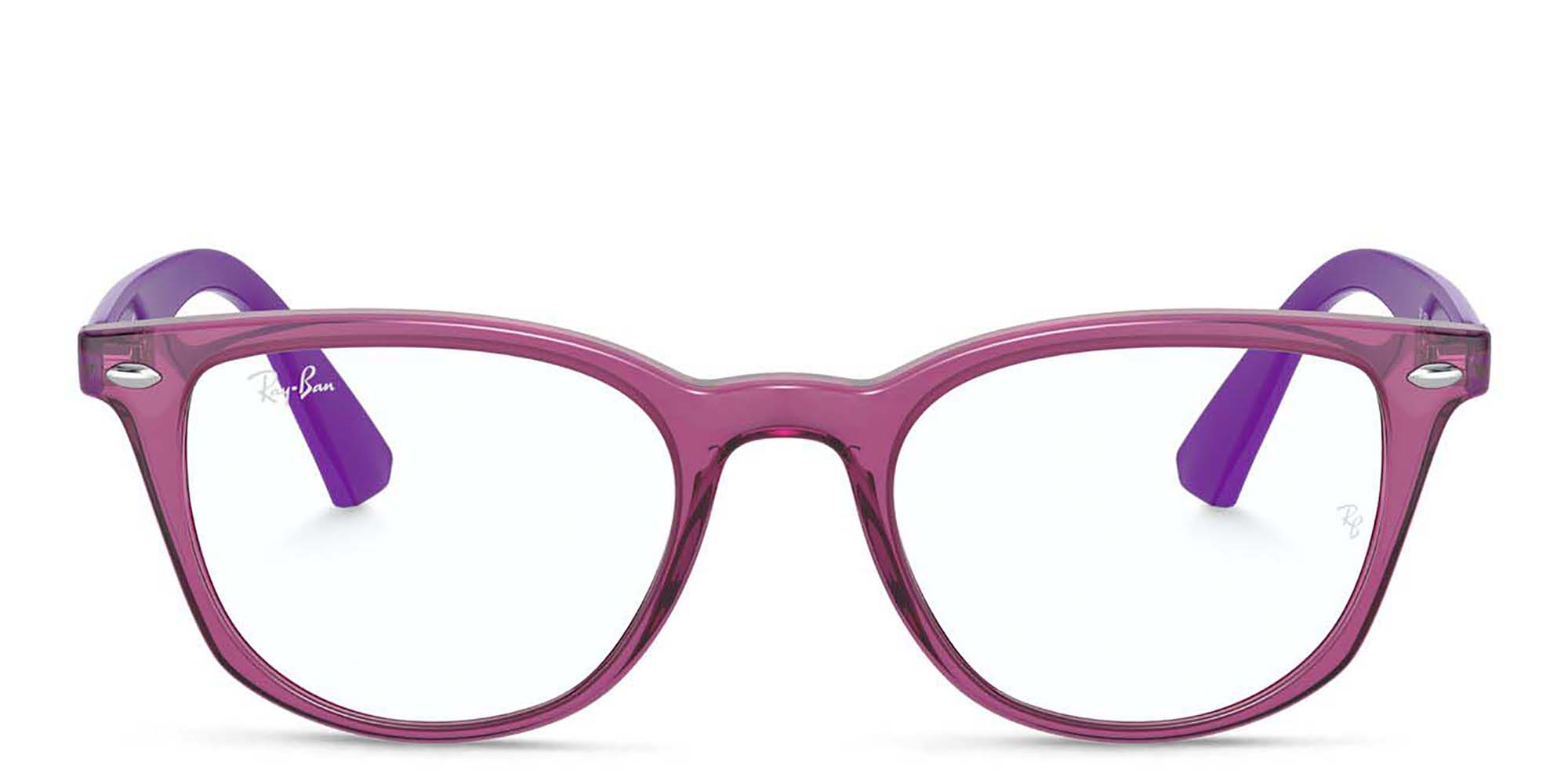 Ray-Ban Junior Kids Square Eyeglasses in Purple – Product Photo 1