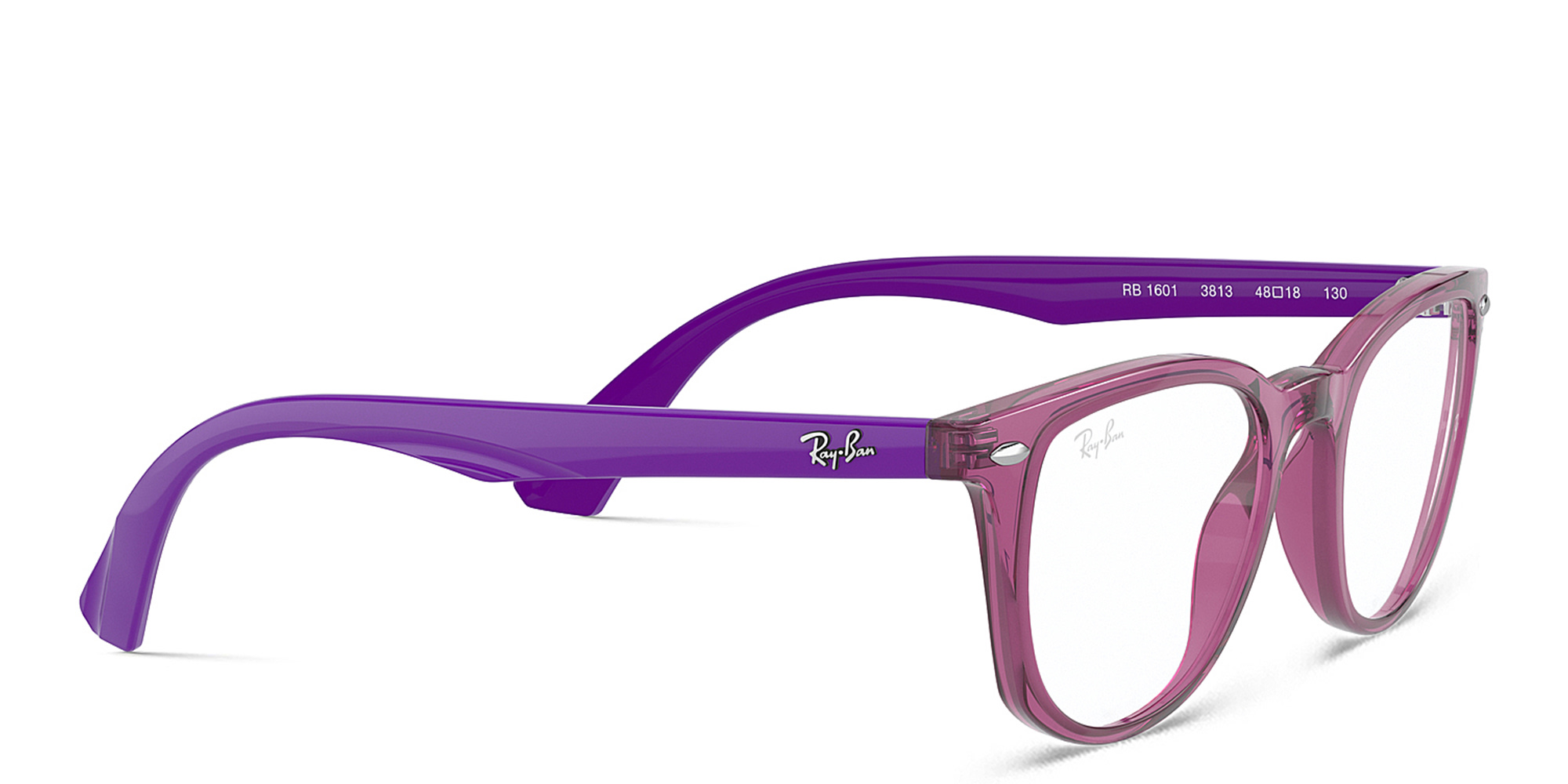 Ray-Ban Junior Kids Square Eyeglasses in Purple – Product Photo 4
