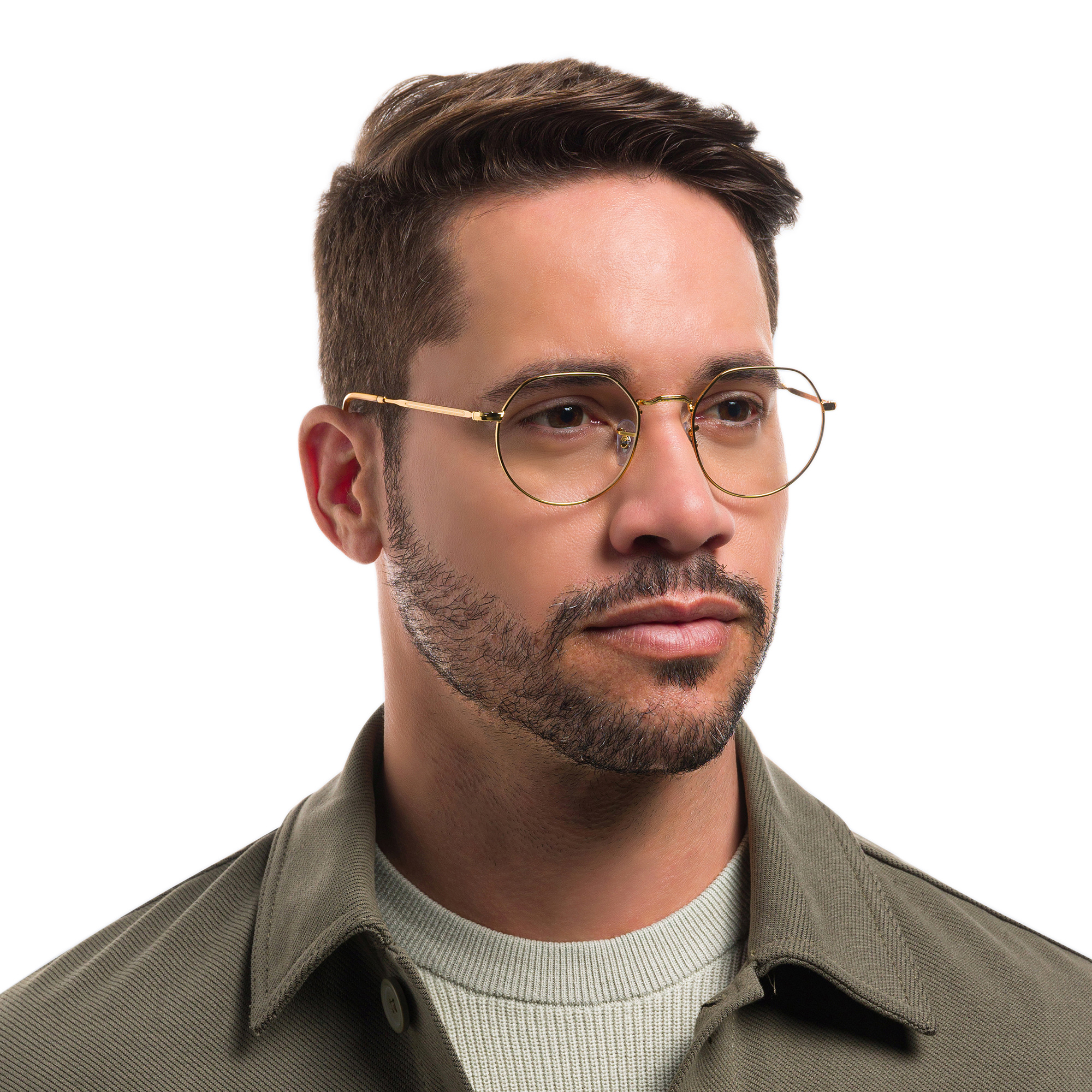 نظارة طبية "جاك" بإطار غير منتظم من راي بان بلون ذهبي - صورة المنتج 5