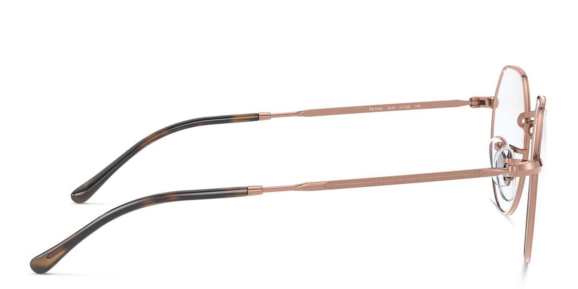 تسوق نظارات طبية جاك بإطار غير منتظم للجنسين راي بان بلون نحاسي أونلاين.